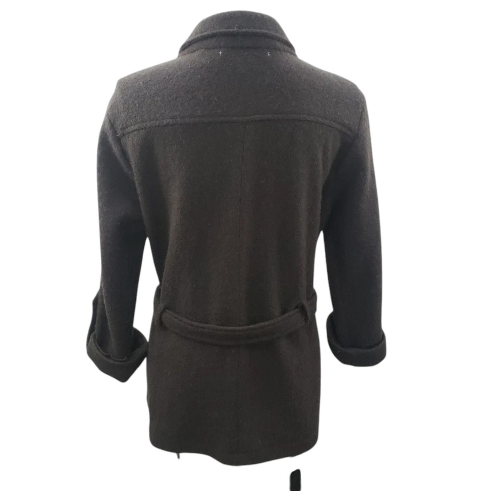 Vintage David Brooks 100% Wool Jacket Belted Button up Pockets M Size M / US 6-8 / IT 42-44 - 5 Thumbnail