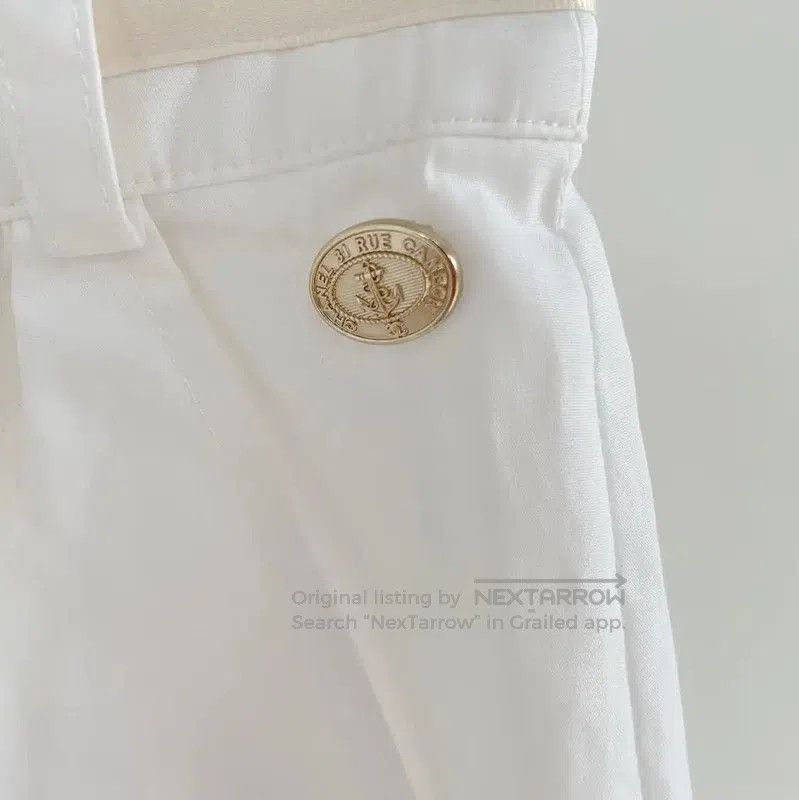 Chanel Chanel White Cotton Casual Pants for Women . Size 28" / US 6 / IT 42 - 4 Thumbnail