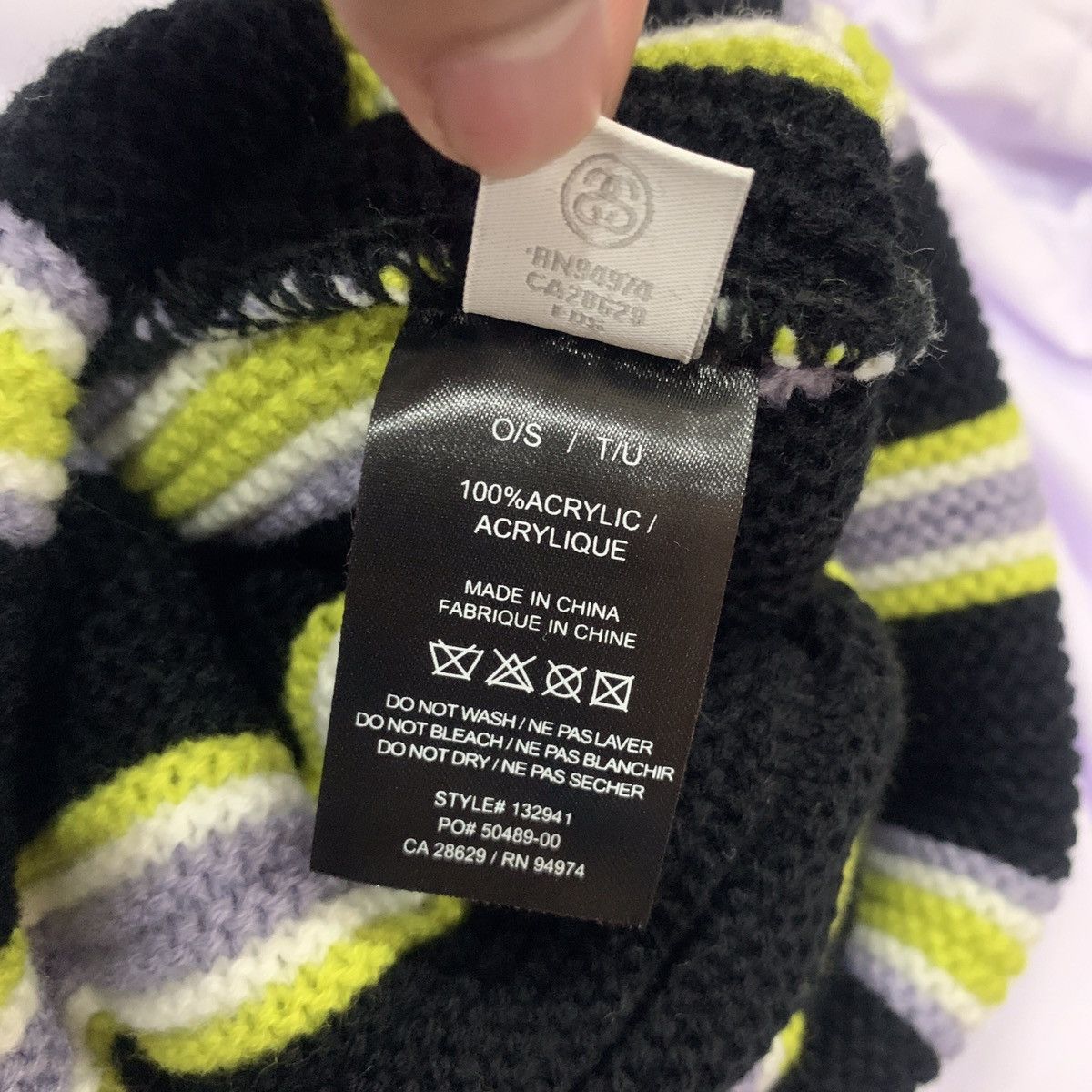 Stussy × Vintage Stussy Vertical Stipe Cuff Beanie Size ONE SIZE - 4 Thumbnail