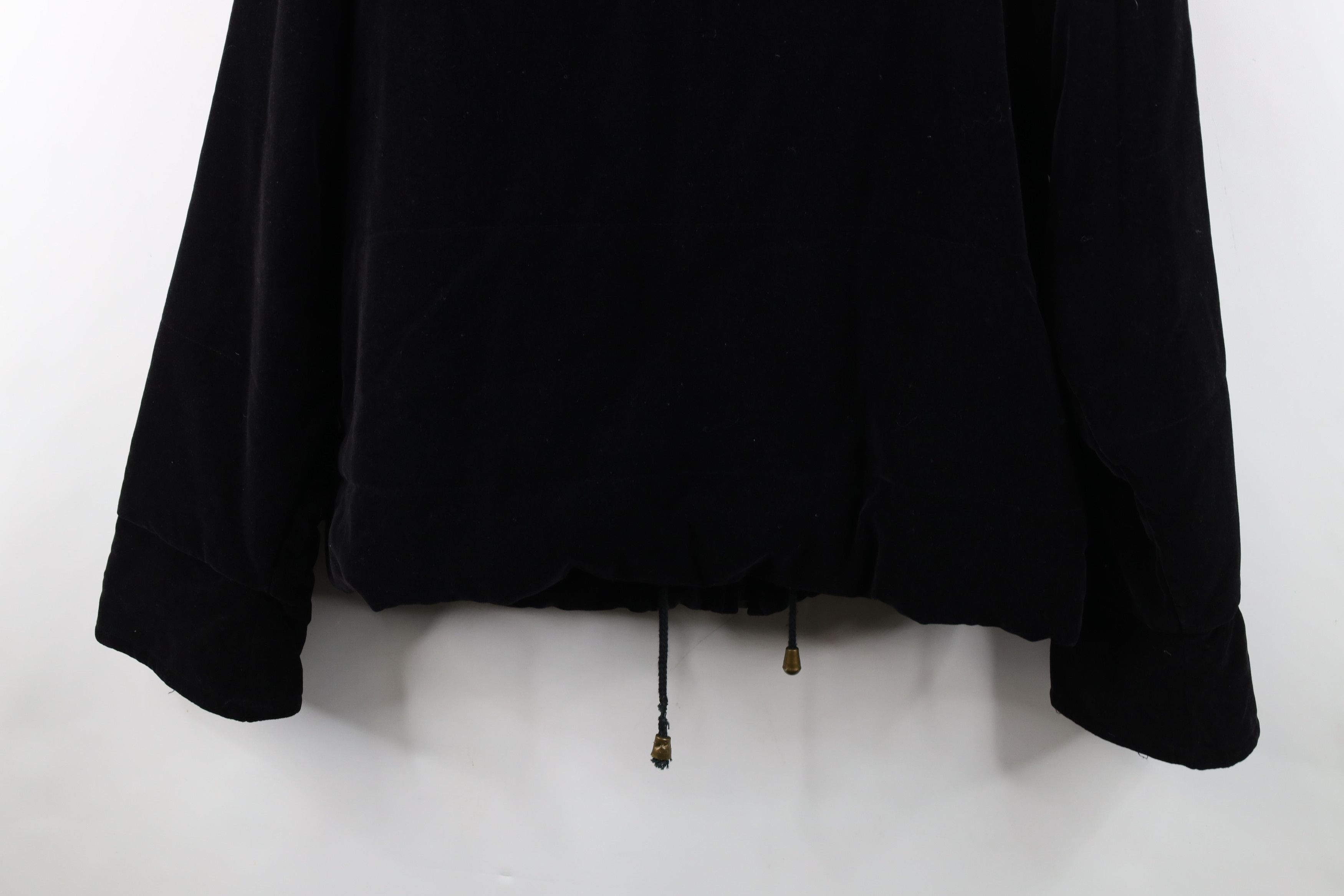 Vintage Vintage 90s Streetwear Velour Full Zip Puffer Jacket Black Size L / US 10 / IT 46 - 14 Thumbnail