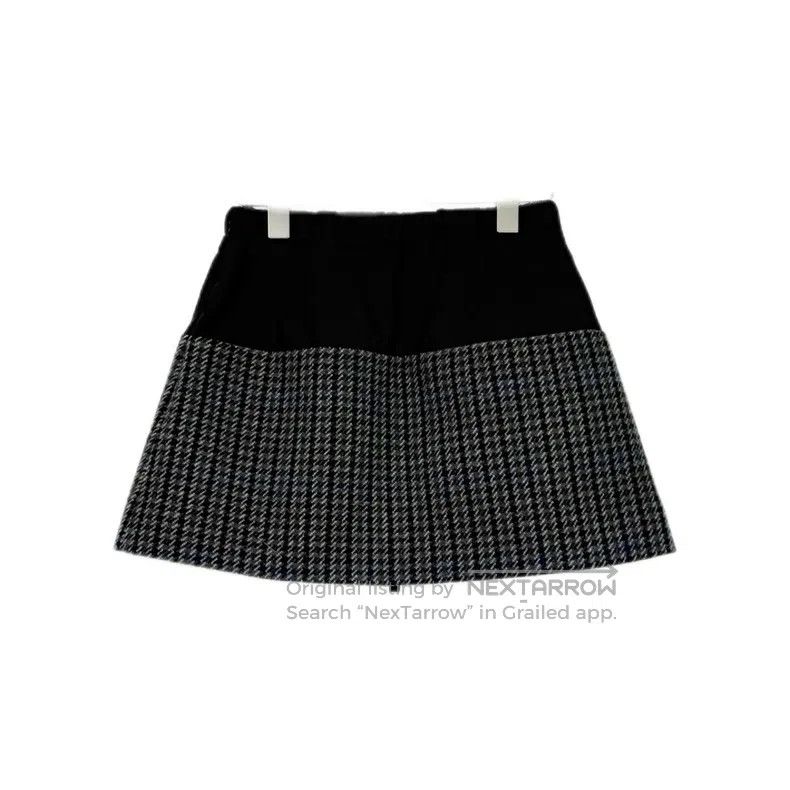 Prada Prada Dark gray checkered triangle stitching sheep wool sh Size 26" / US 2 / IT 38 - 2 Thumbnail