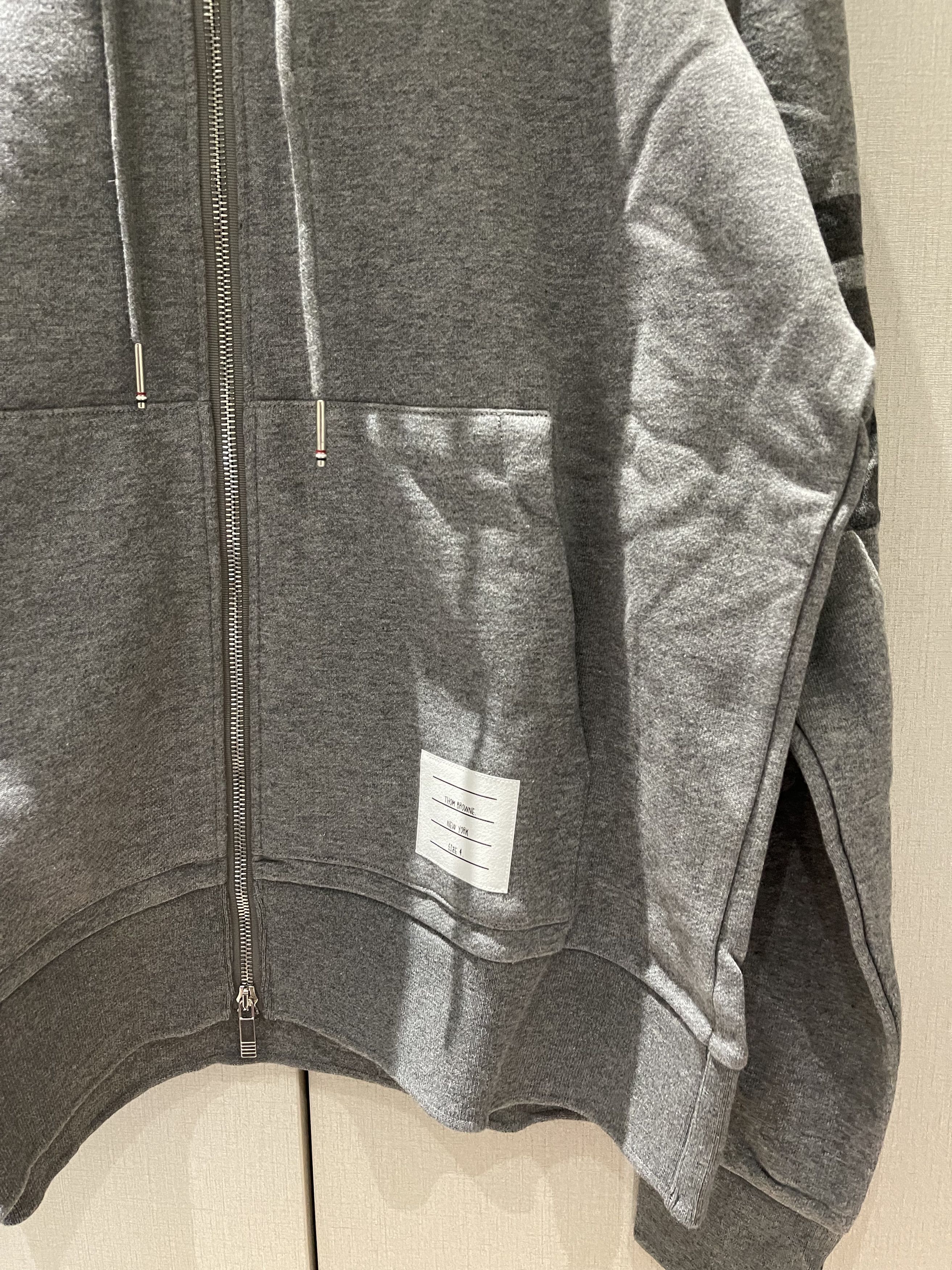 Thom Browne Thom Browne Zip Hoodie Grey Size US XL / EU 56 / 4 - 4 Thumbnail