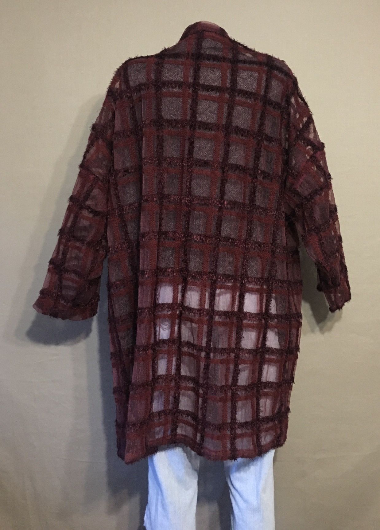 OSKA ISCHIKO by OSKA Burgundy Cardigan Tunic Size EU 40 US 10 Size L / US 10 / IT 46 - 3 Thumbnail