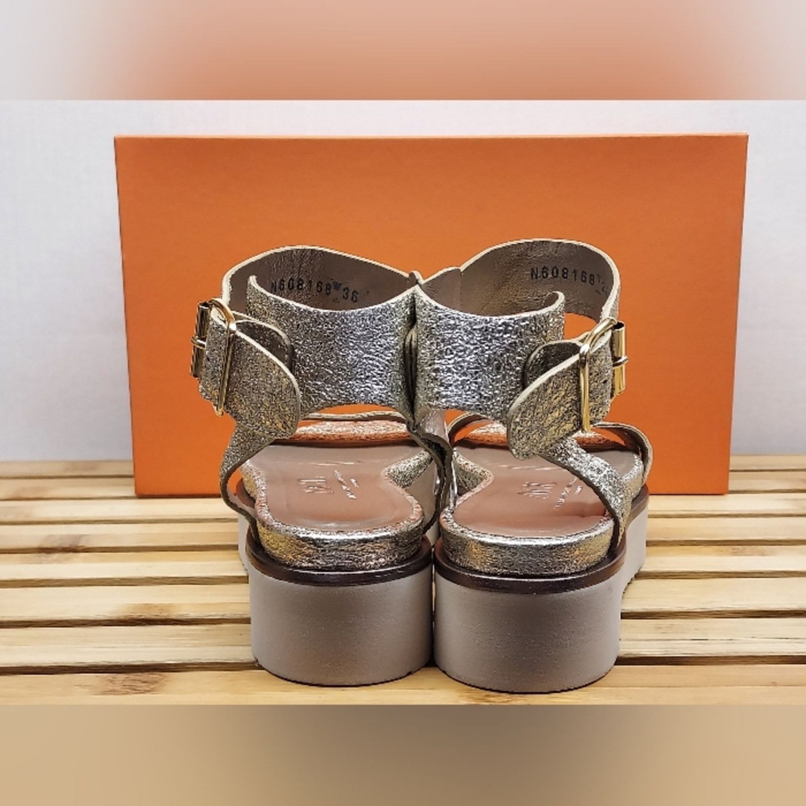 AGL AGL Womens Platinum Quarter Strap Platform Sandal Size 36(6) Size US 6 / IT 36 - 7 Thumbnail