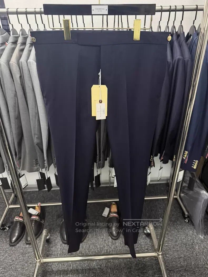 Thom Browne Thom Browne size 3 Slacks Dark Blue with Gold Buttons Size US 28 / EU 44 - 1 Thumbnail