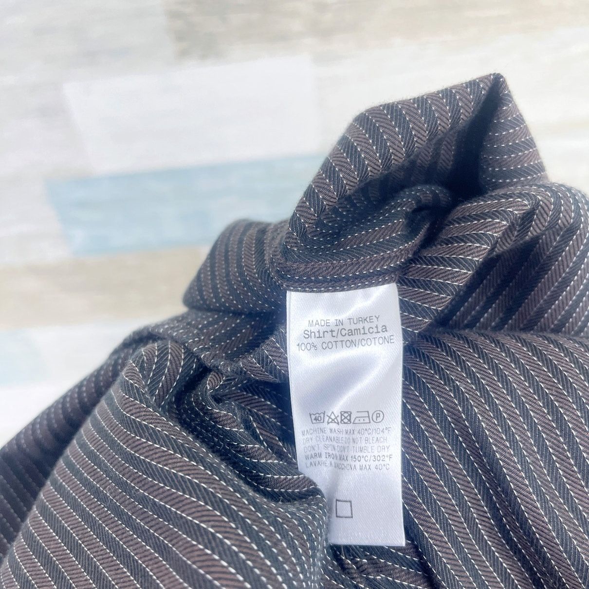 Ermenegildo Zegna Ermenegildo Zegna Spread Collar Sport Shirt Brown Mens L Size US L / EU 52-54 / 3 - 7 Thumbnail