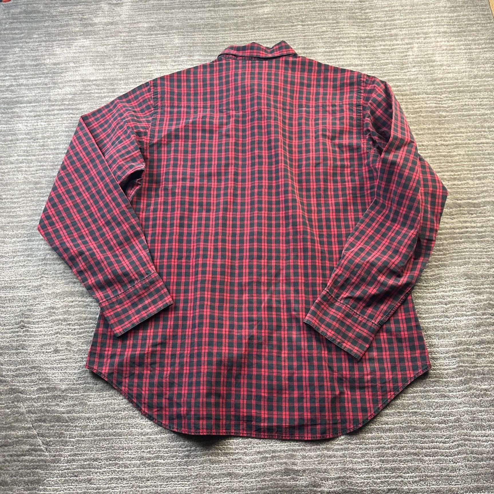 Polo Ralph Lauren VINTAGE Polo Ralph Lauren Shirt Mens Large Red Plaid Western Pearl Snap Button Up Size US L / EU 52-54 / 3 - 2 Thumbnail