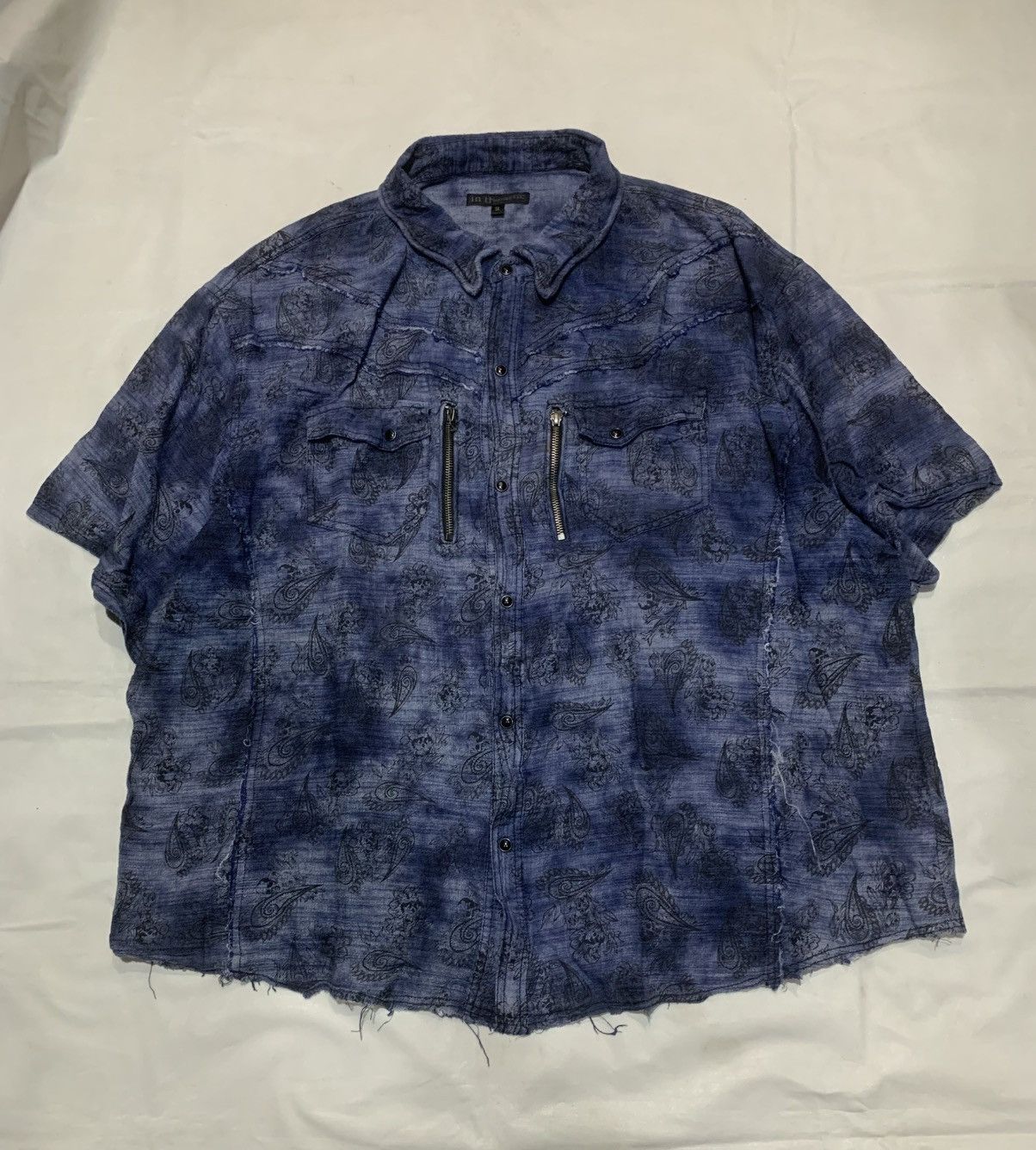 In The Attic 🔥Rare🔥Vintage In The Attic AOP Bandana Skull Button Up Shirt Size US XXL / EU 58 / 5 - 1 Thumbnail