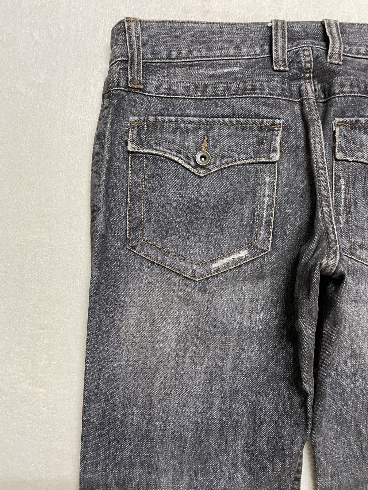 Japanese Brand Vintage Comme Ca Collection Distress Faded Studded Size US 33 - 15 Thumbnail
