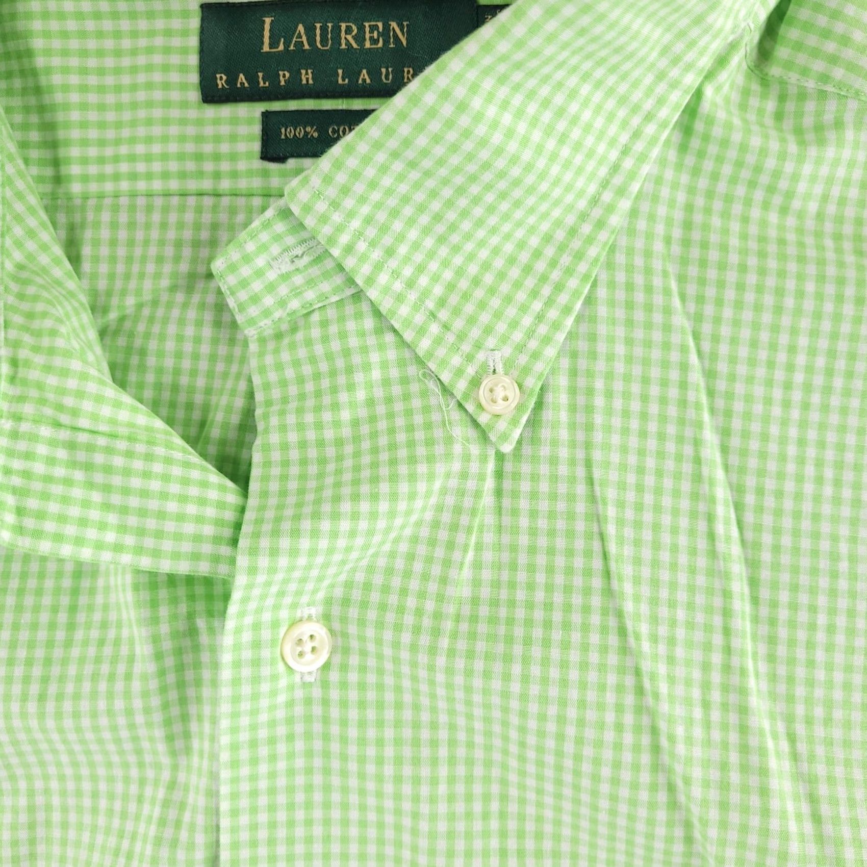 Ralph Lauren Ralph Lauren Shirt Mens XL Gingham Short Sleeve Green Check Button-Up Baggy Size US XL / EU 56 / 4 - 5 Thumbnail