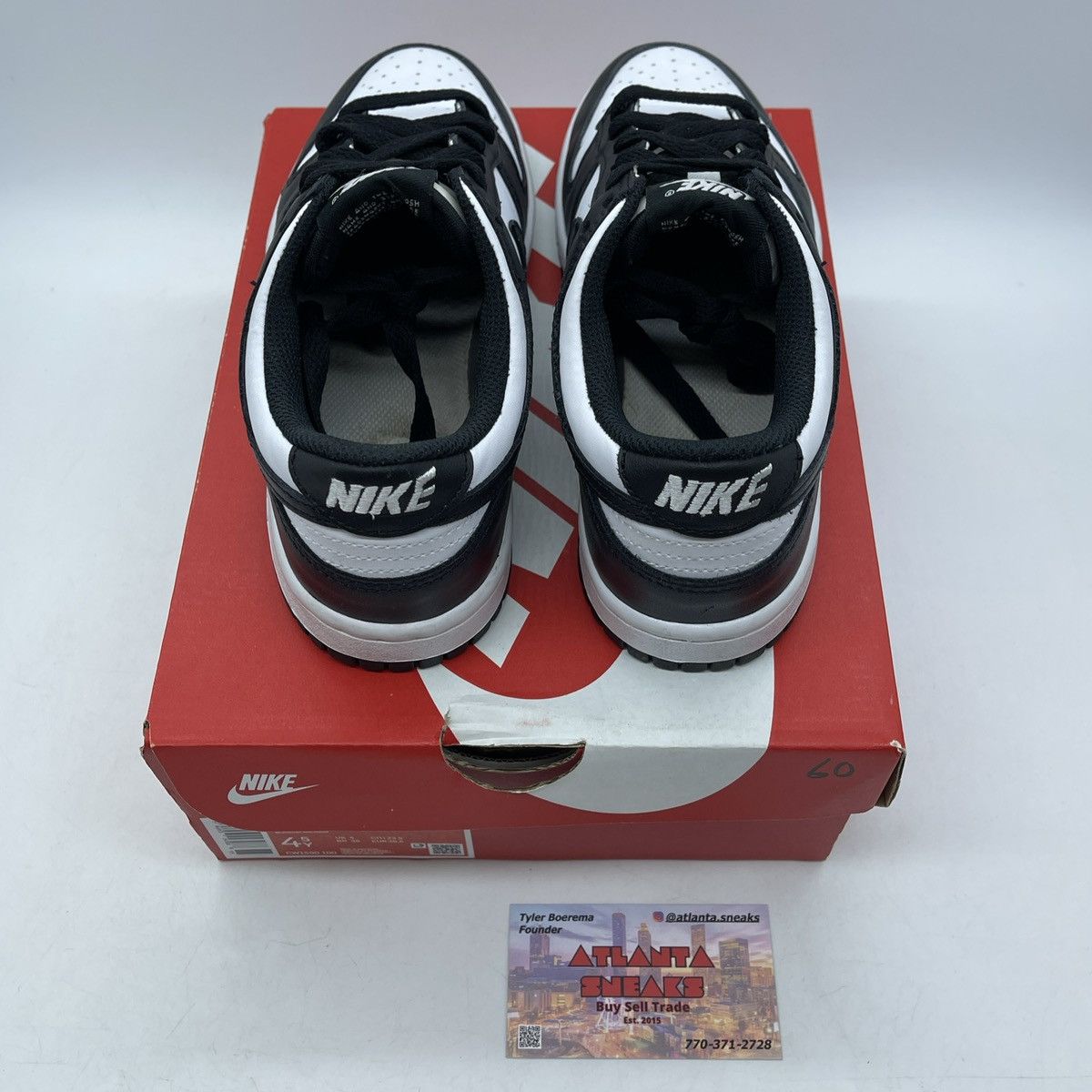 Nike Dunk low black white Size US 4.5 / IT 34.5 - 6 Thumbnail
