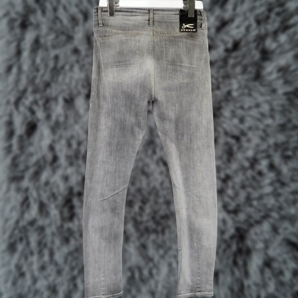 DENHAM Denham Grader Skinny Jeans Men's W28 Grey Faded Whiskers Zip Fly Stretched Denim Jeans Grey 90s Style Mens Size US 28 / EU 44 - 1 Thumbnail