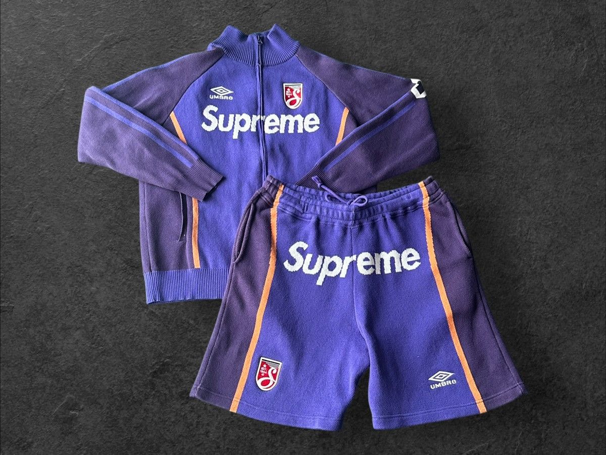 Supreme x Umbro Zip Up Sweater and Shorts Set