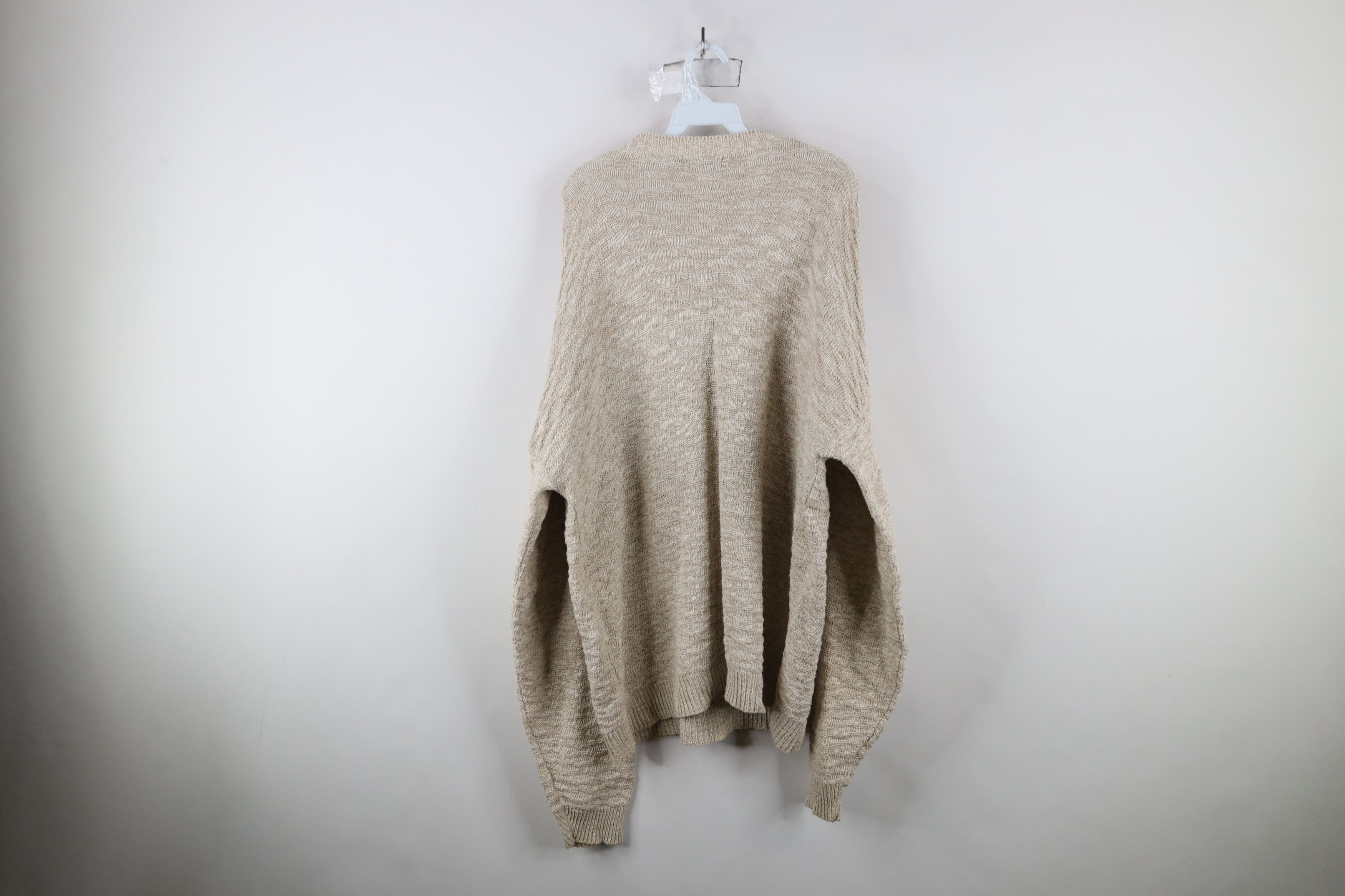 Vintage Vintage 90s Streetwear Blank Cotton Weave Knit Sweater USA Size US XL / EU 56 / 4 - 9 Thumbnail