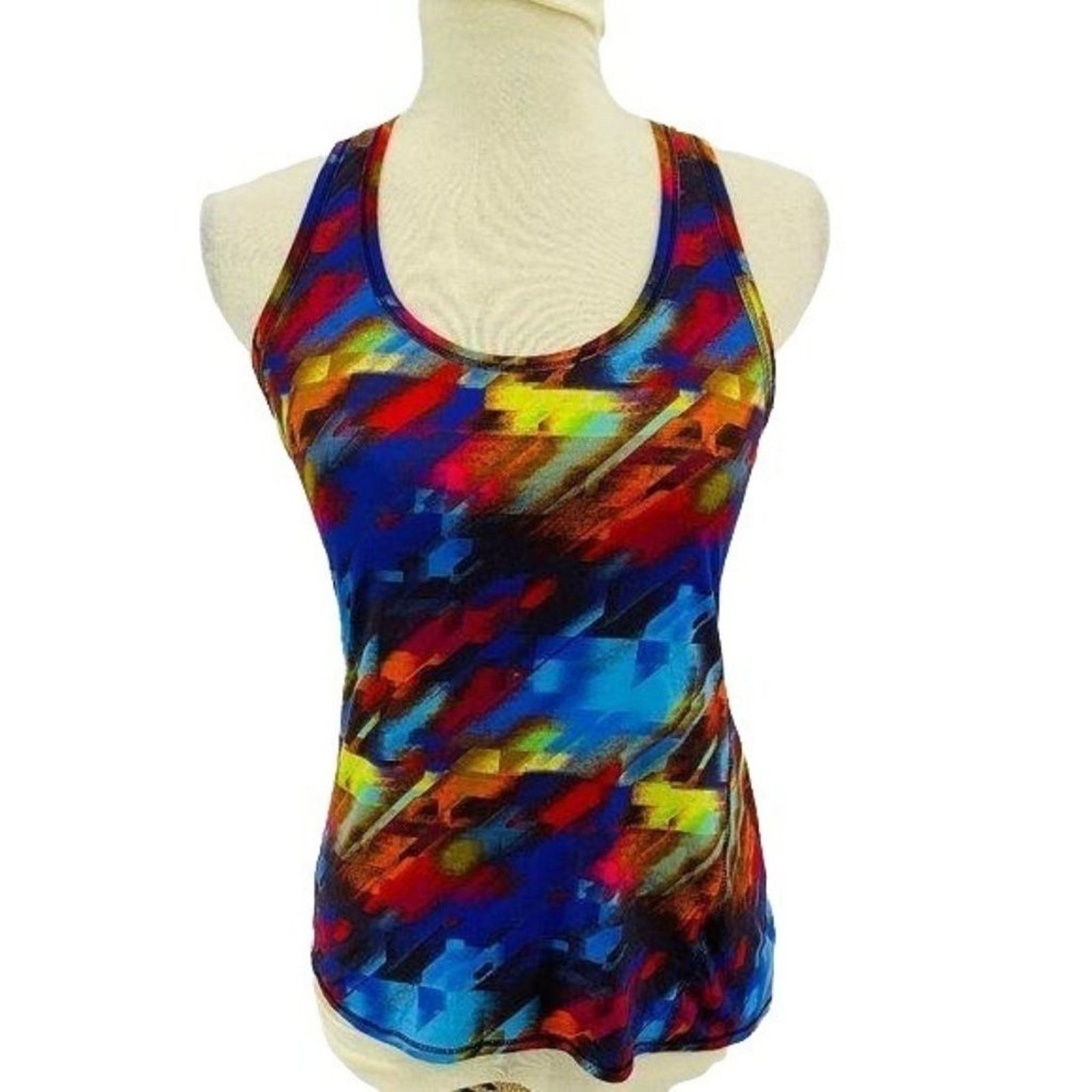 Athleta Athleta Chi Multi Colorburst Tank Xsmall Workout Size XS / US 0-2 / IT 36-38 - 1 Thumbnail