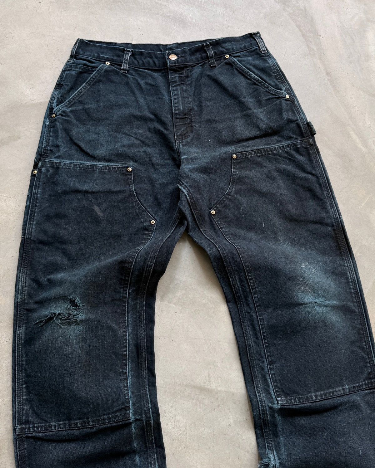 Carhartt Carhartt Doubleknee B01 Distressed Black Size US 34 / EU 50 - 13 Thumbnail