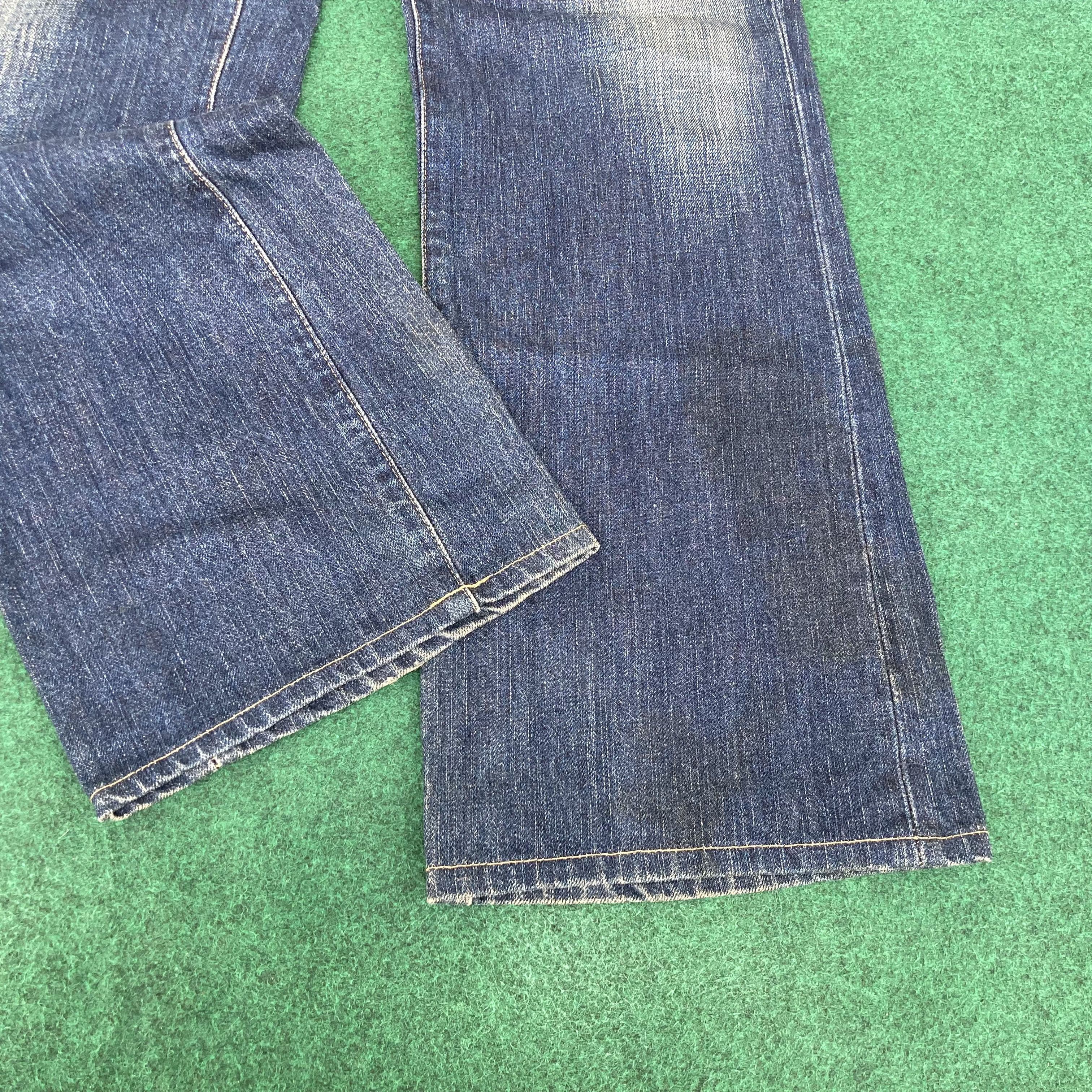 Levi's × Vintage 32x30.5 Vtg Levis 517 Denim Bootcut Faded Punk Grunge Jeans Size US 32 / EU 48 - 10 Thumbnail