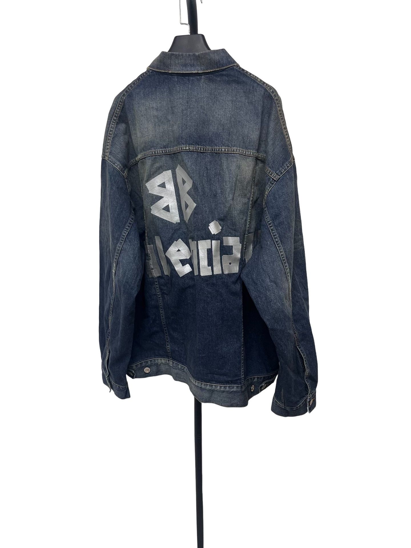 Balenciaga Balenciaga Tape Logo Denim Jacket 1 Size S / US 4 / IT 40 - 1 Thumbnail