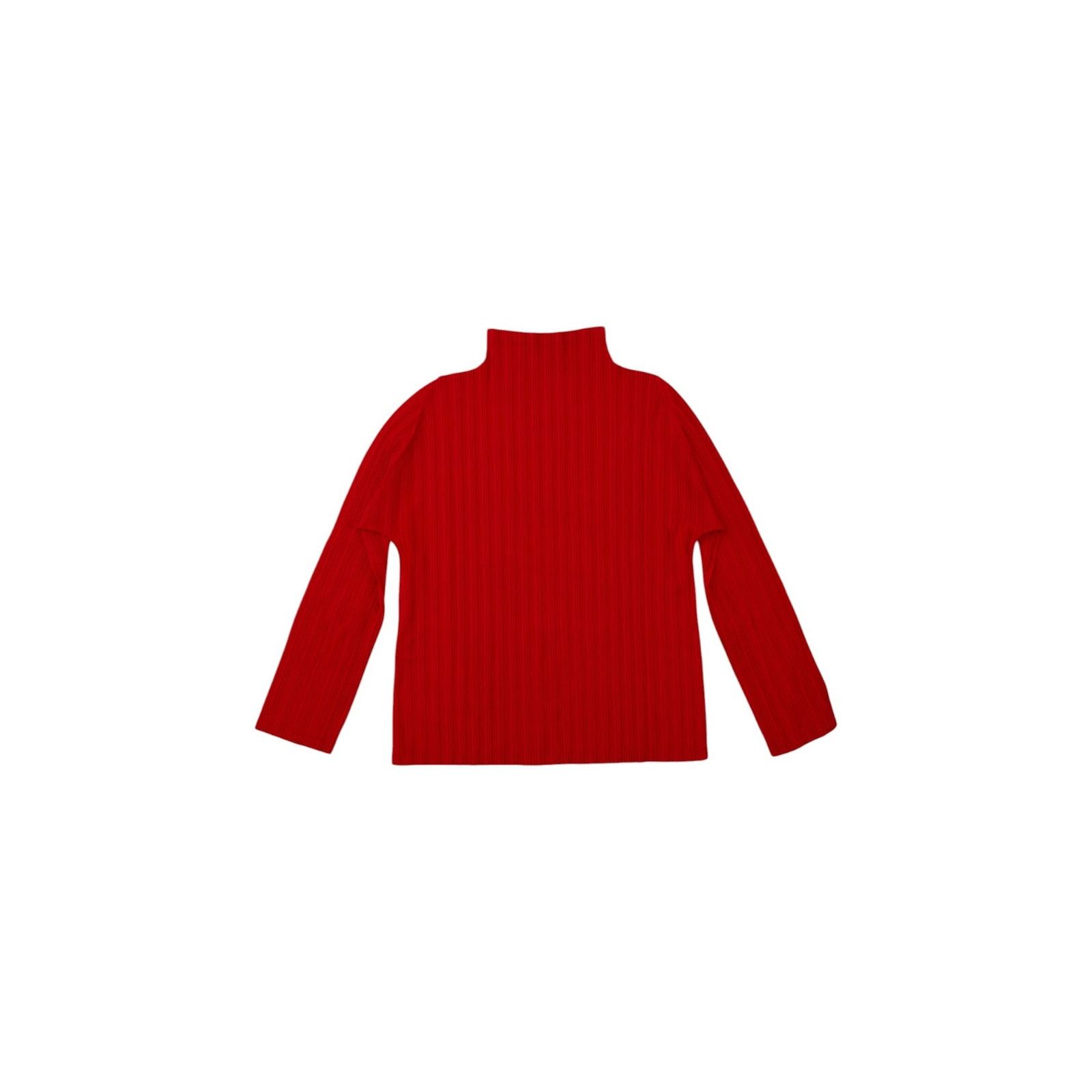 Issey Miyake Pleats Please Red Long Sleeve Size L / US 10 / IT 46 - 1 Thumbnail