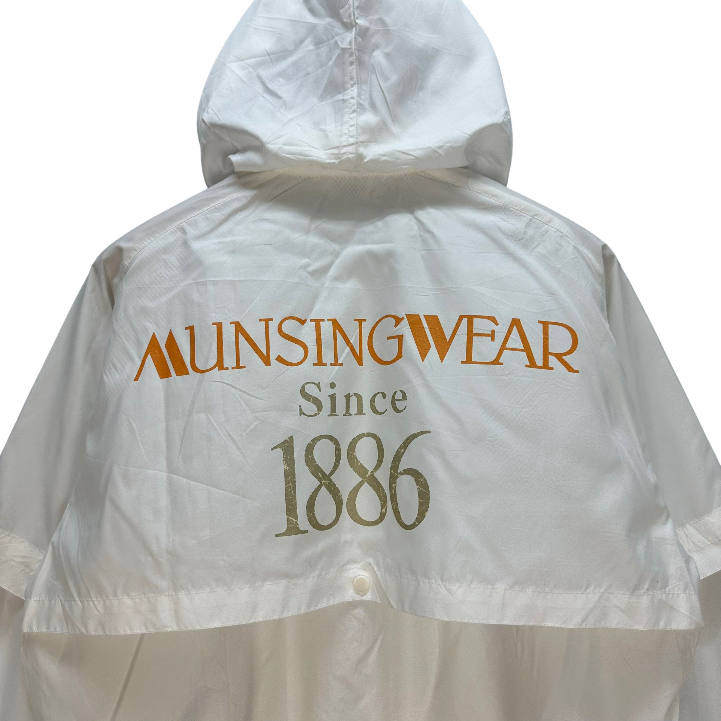 Japanese Brand MUNSINGWEAR BIG LOGO HOODIE JACKET #8241-216 Size US L / EU 52-54 / 3 - 2 Thumbnail