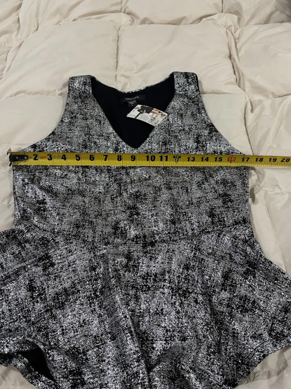 Other 17. Karen Kane Size L NWT Women's Metallic Silver Peplum Top Size L / US 10 / IT 46 - 4 Thumbnail