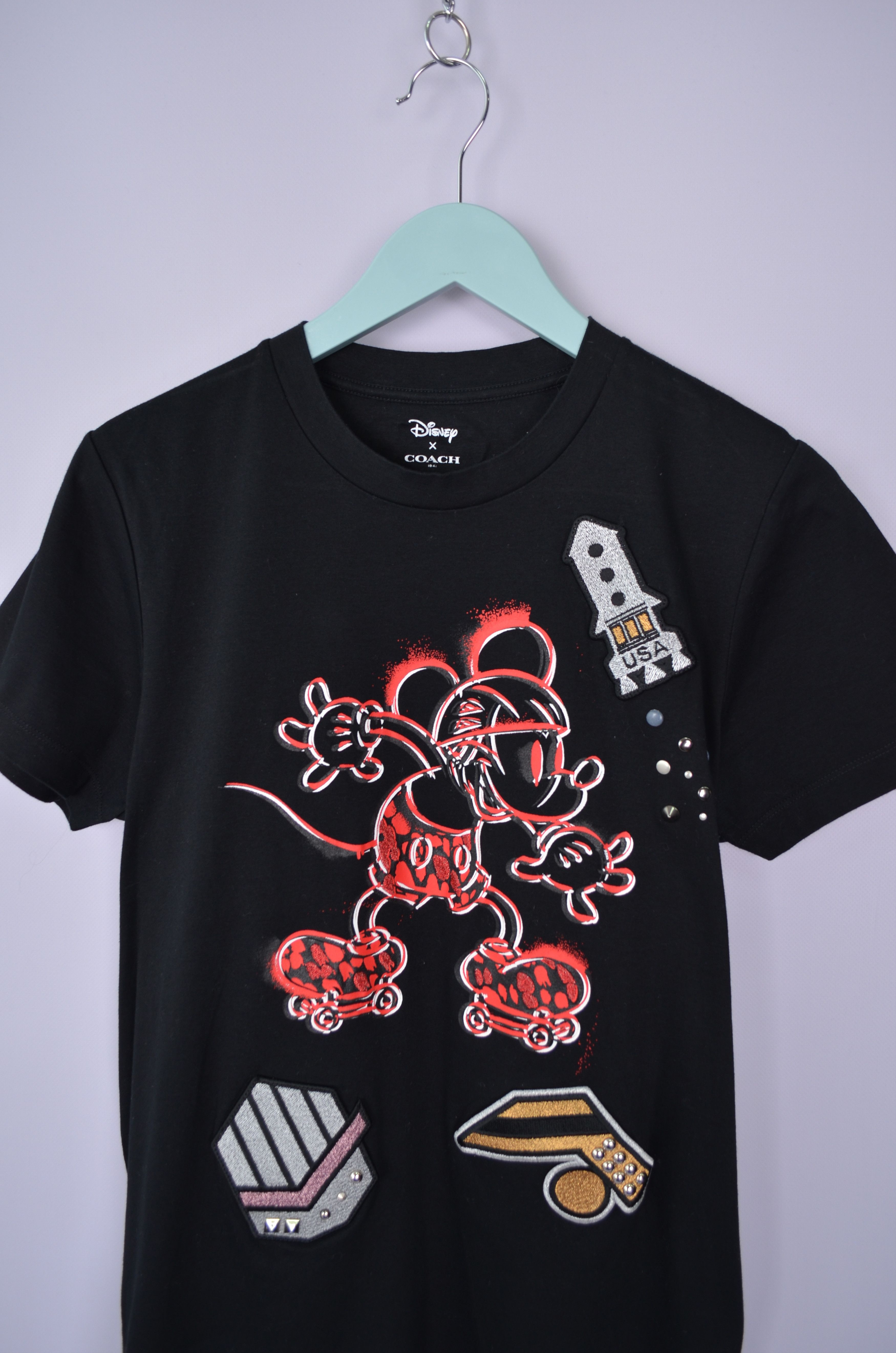 Coach × Mickey Mouse COACH X Mickey Mouse Space Rivet T Shirt Black Size Small Size S / US 4 / IT 40 - 2 Thumbnail