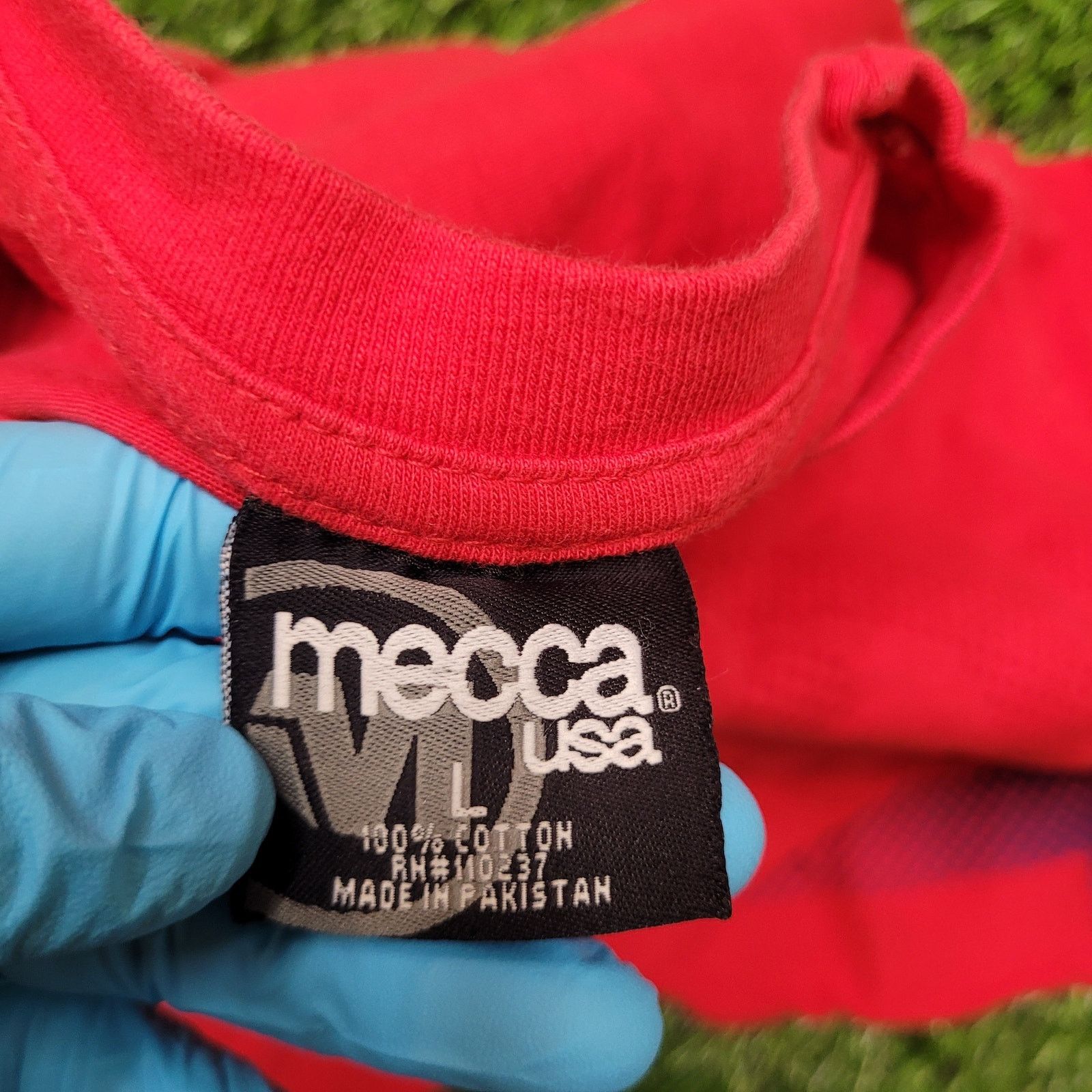 Mecca Vintage Y2K Mecca USA T-Shirt Large (Fits M/L) AOP Halftone Size US L / EU 52-54 / 3 - 4 Thumbnail