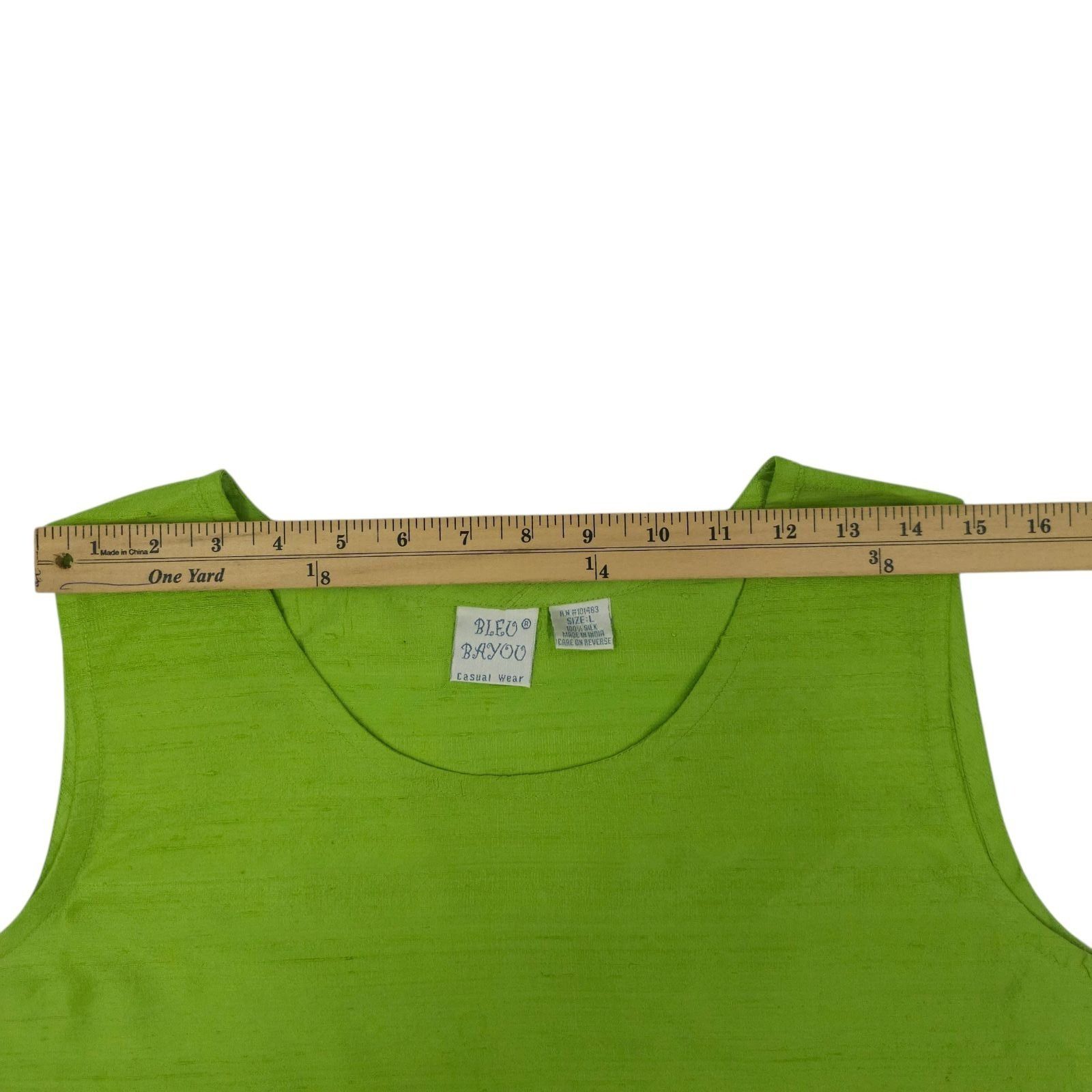 Other Bleu Bayou Jacket Tank 2pc Set L Lime Green Silk Sequin Size L / US 10 / IT 46 - 23 Thumbnail