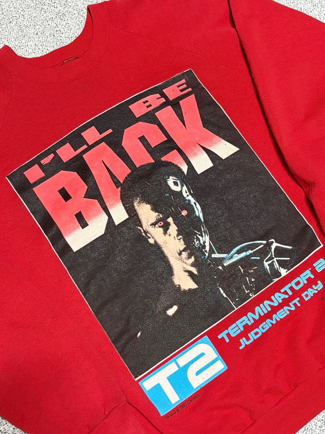 Vintage 90s vintage Terminator2 'Judgement day' promo sweatshirt Size US XL / EU 56 / 4 - 2 Thumbnail