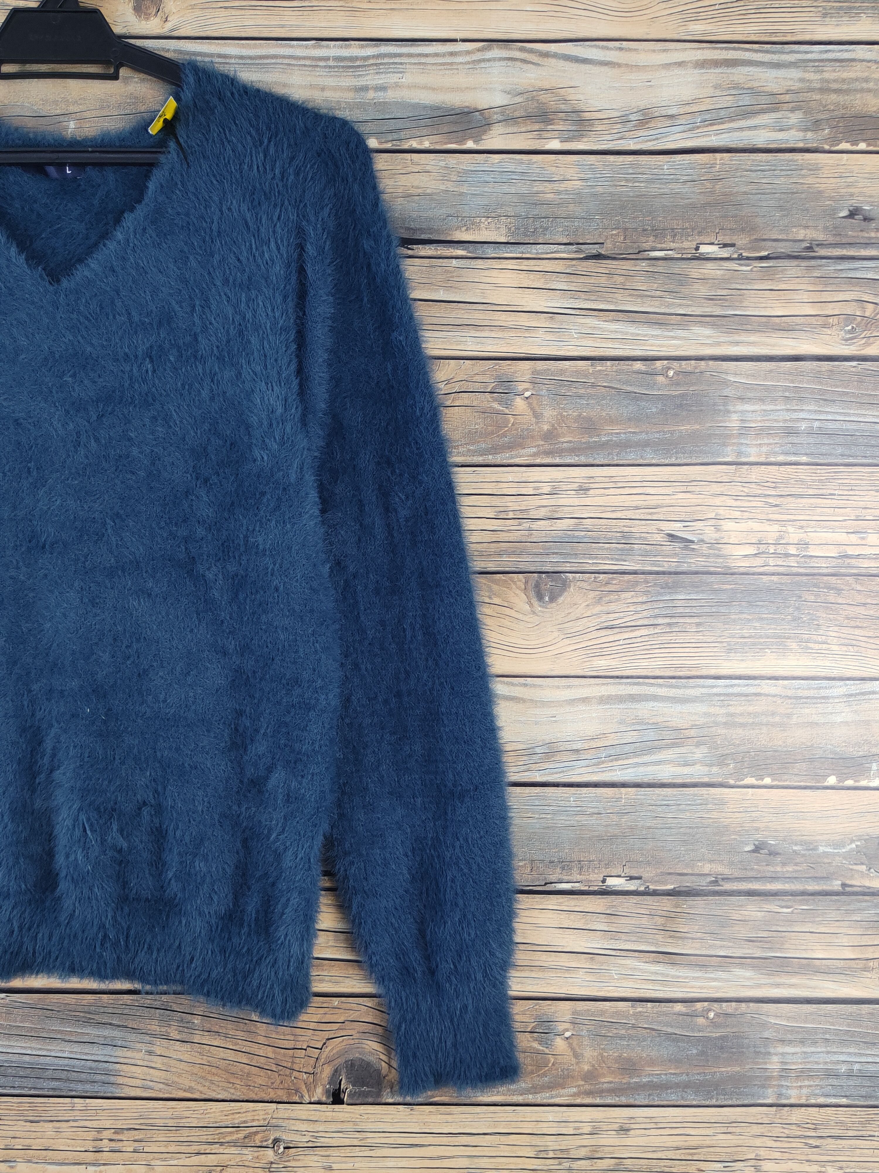 Homespun Knitwear Japan Dark Blue Fur shaggy Mohair Knitwear #W2166 Size M / US 6-8 / IT 42-44 - 5 Thumbnail