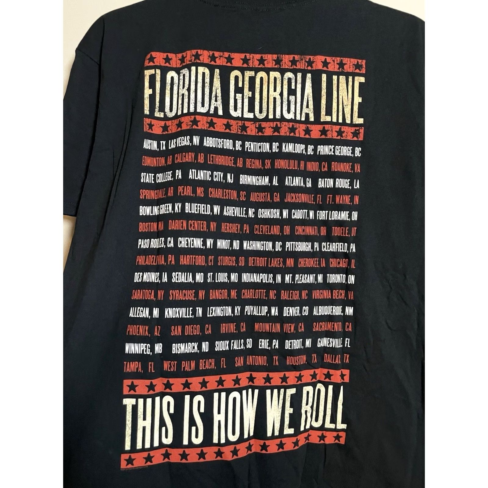 Tultex VINTAGE Florida Georgia Line Patriotic T-Shirt XL Black USA Flag Tour Men XL Crew Neck Cotton Texas? Size US XL / EU 56 / 4 - 5 Thumbnail