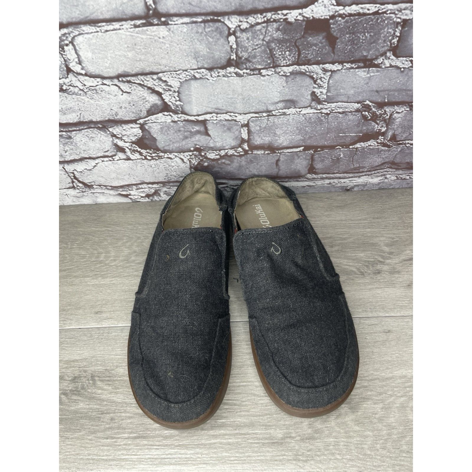 Olukai Olukai Wool Gray Wool Fabric Casual Slip On Casual Sneakers Size US 11 / EU 44 - 10 Thumbnail