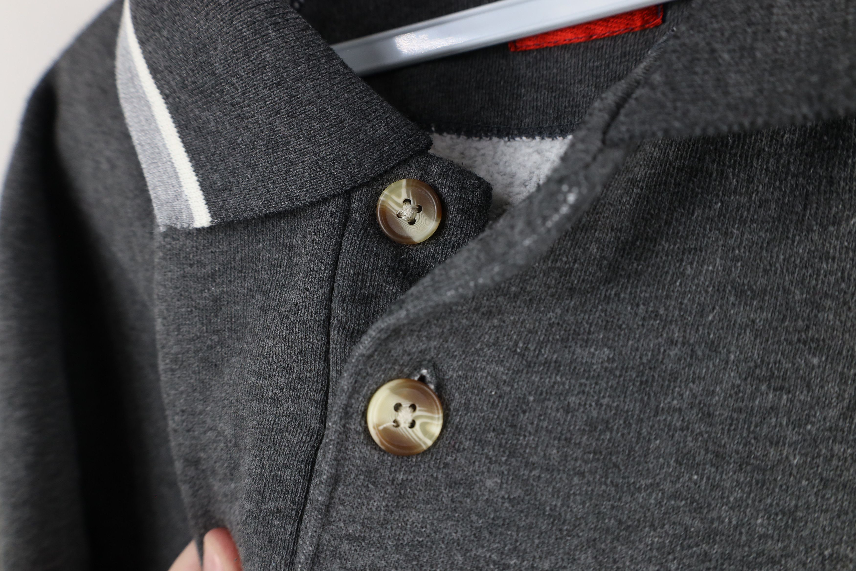 Vintage Vintage 90s Streetwear Collared Pullover Sweatshirt Gray Size US XL / EU 56 / 4 - 4 Thumbnail