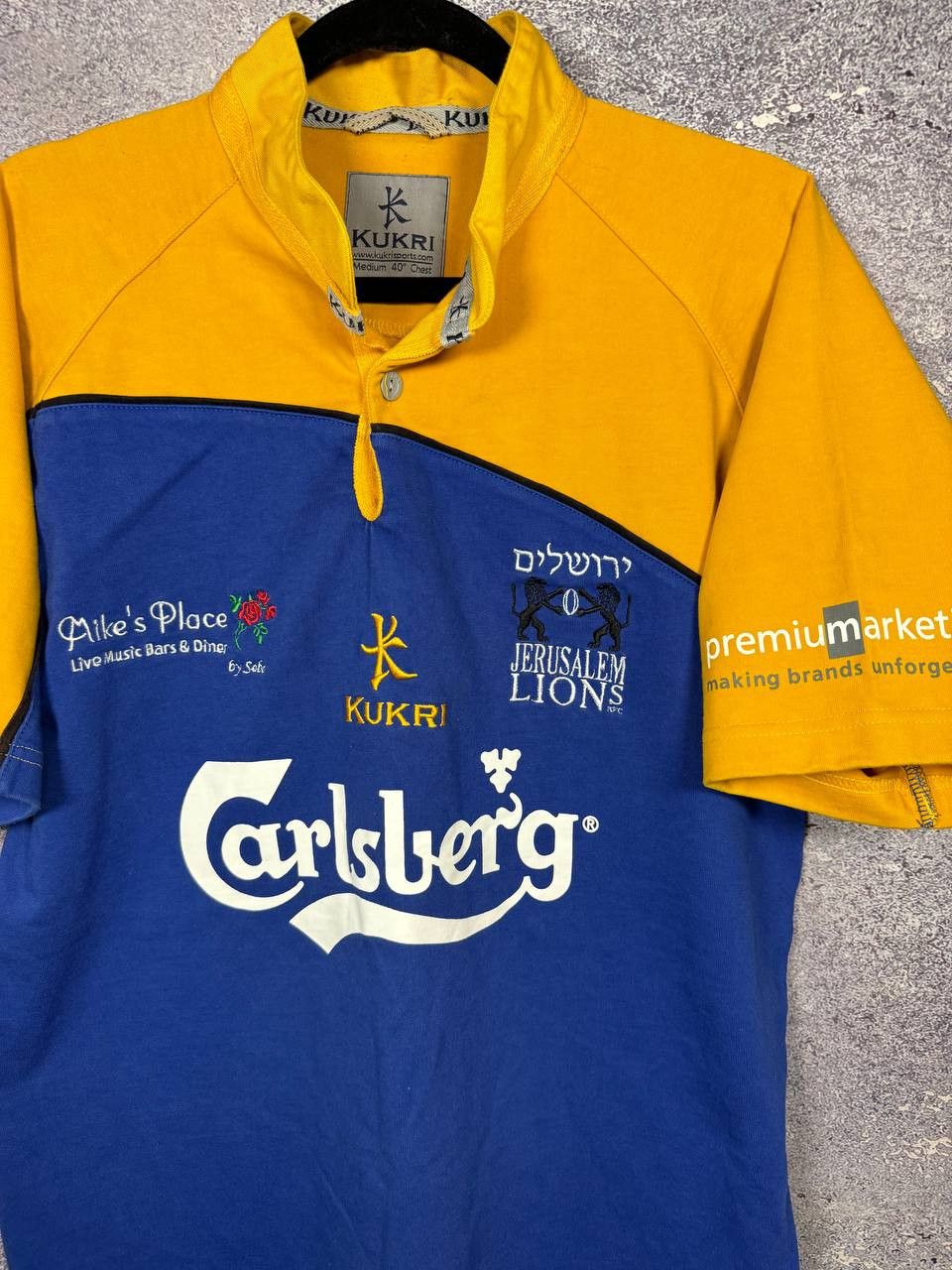 Vintage Jerusalem Lions Union Kukri Rugby Jersey Carlsberg Medium Size US XL / EU 56 / 4 - 3 Thumbnail