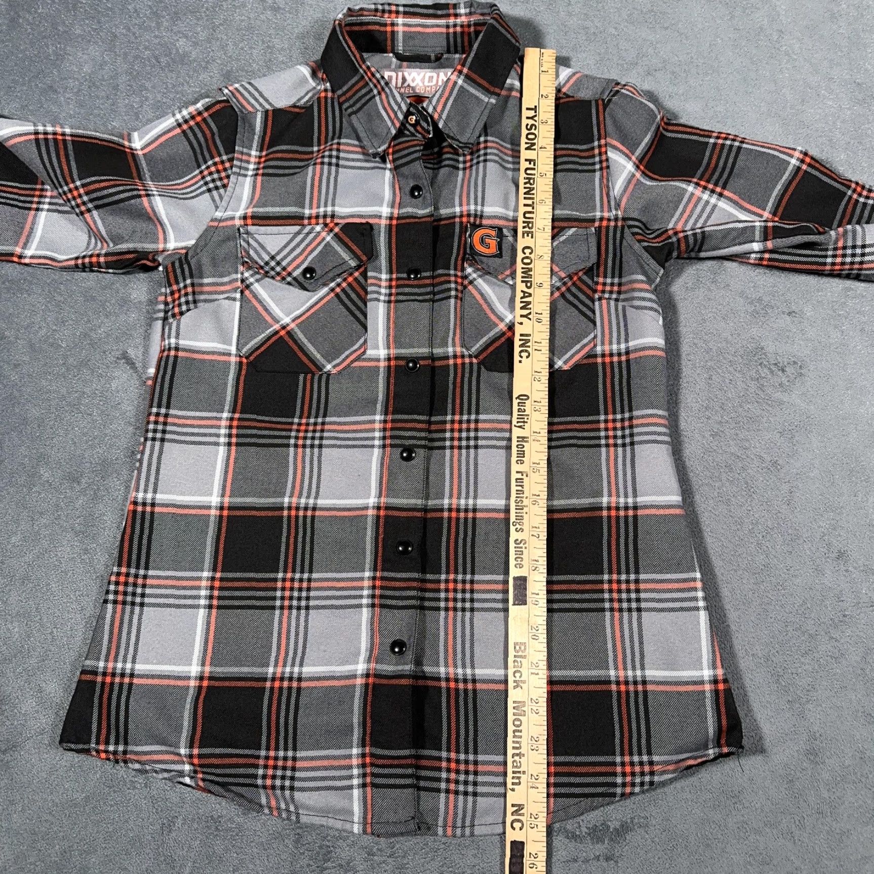 Vintage Dixxon Flannel Shirt Womens Small Black Gray Orange Plaid The G Snap Harley Davi Size S / US 4 / IT 40 - 6 Thumbnail