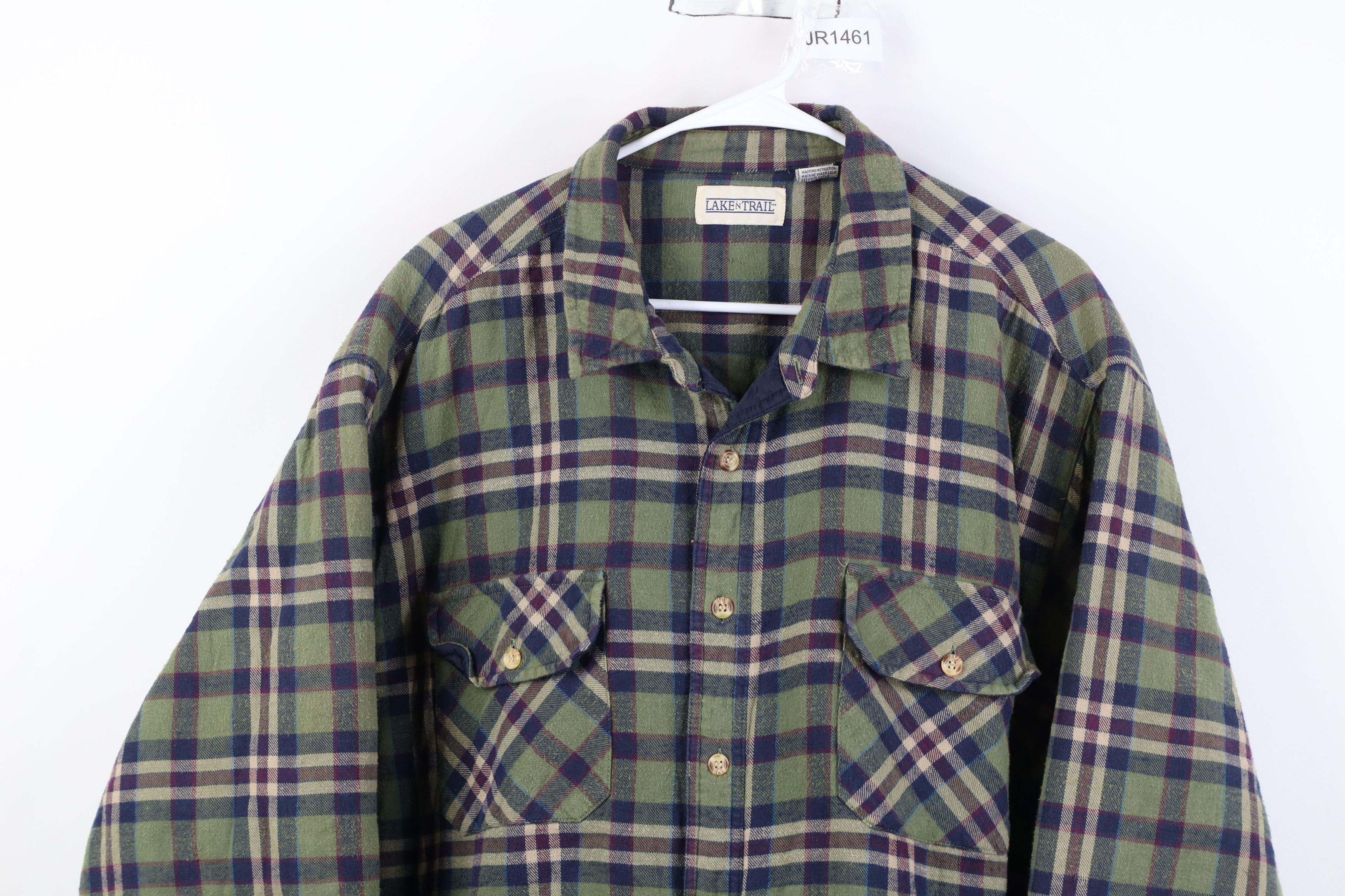 Vintage Vintage 90s Streetwear Flannel Button Shirt Jacket Jac Shirt Size US XXL / EU 58 / 5 - 2 Thumbnail
