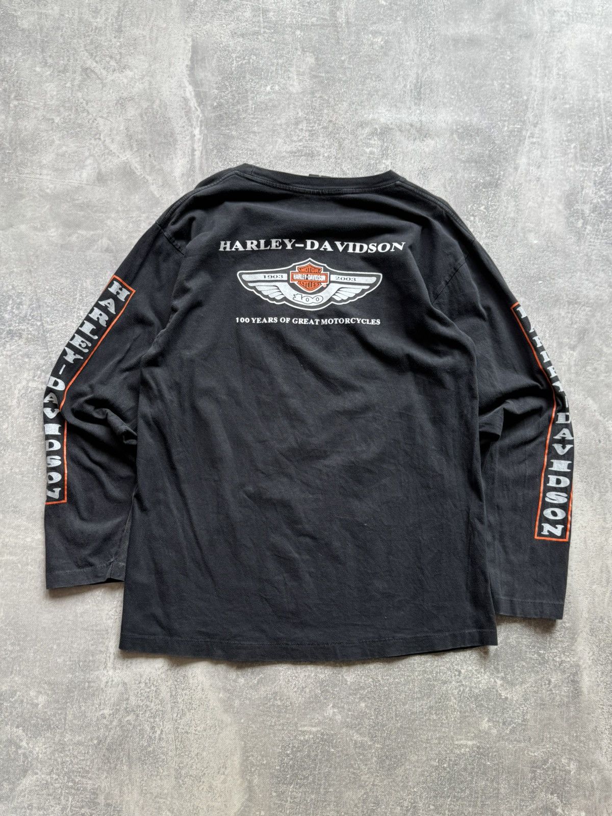 Harley Davidson Vintage Harley Davidson 100 Years Long Sleeve Single Stitch Size US L / EU 52-54 / 3 - 5 Thumbnail