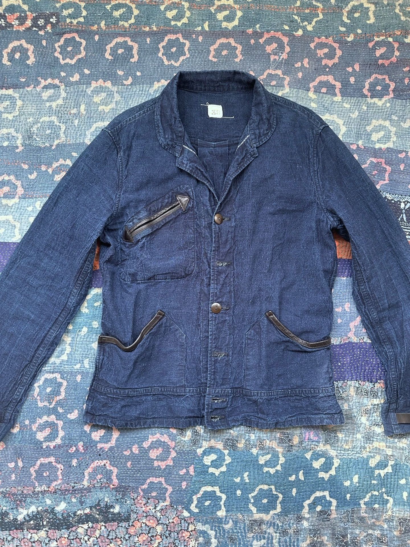 Mister Freedom Mister Freedom Indigo Leather Patchwork Jacket Size US M / EU 48-50 / 2 - 1 Thumbnail