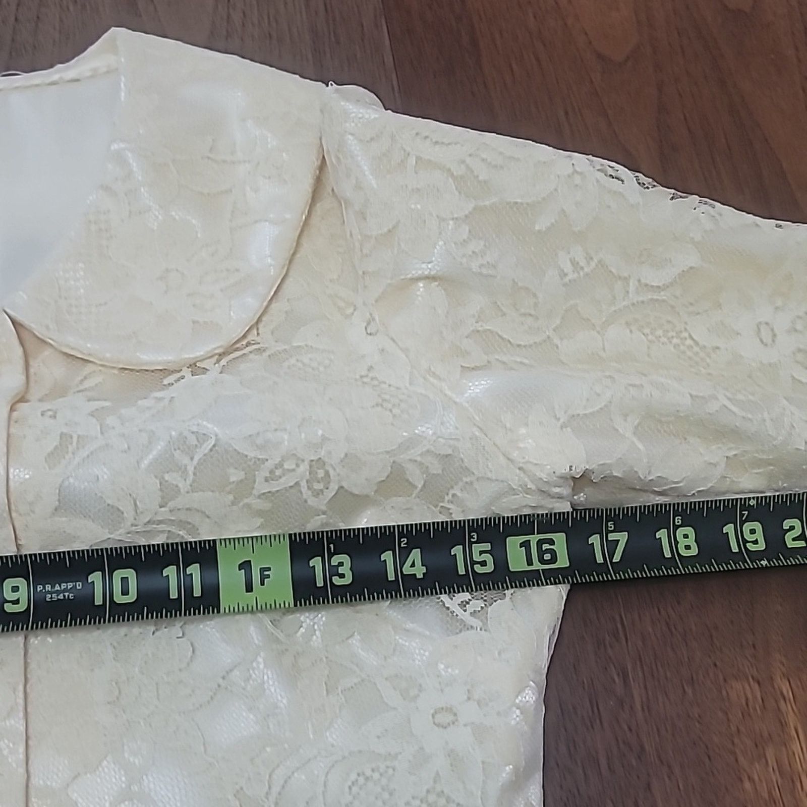& Other Stories Vtg 1950s Cream Lace over Satin Strapless Dress & Jacket Size ONE SIZE - 12 Thumbnail