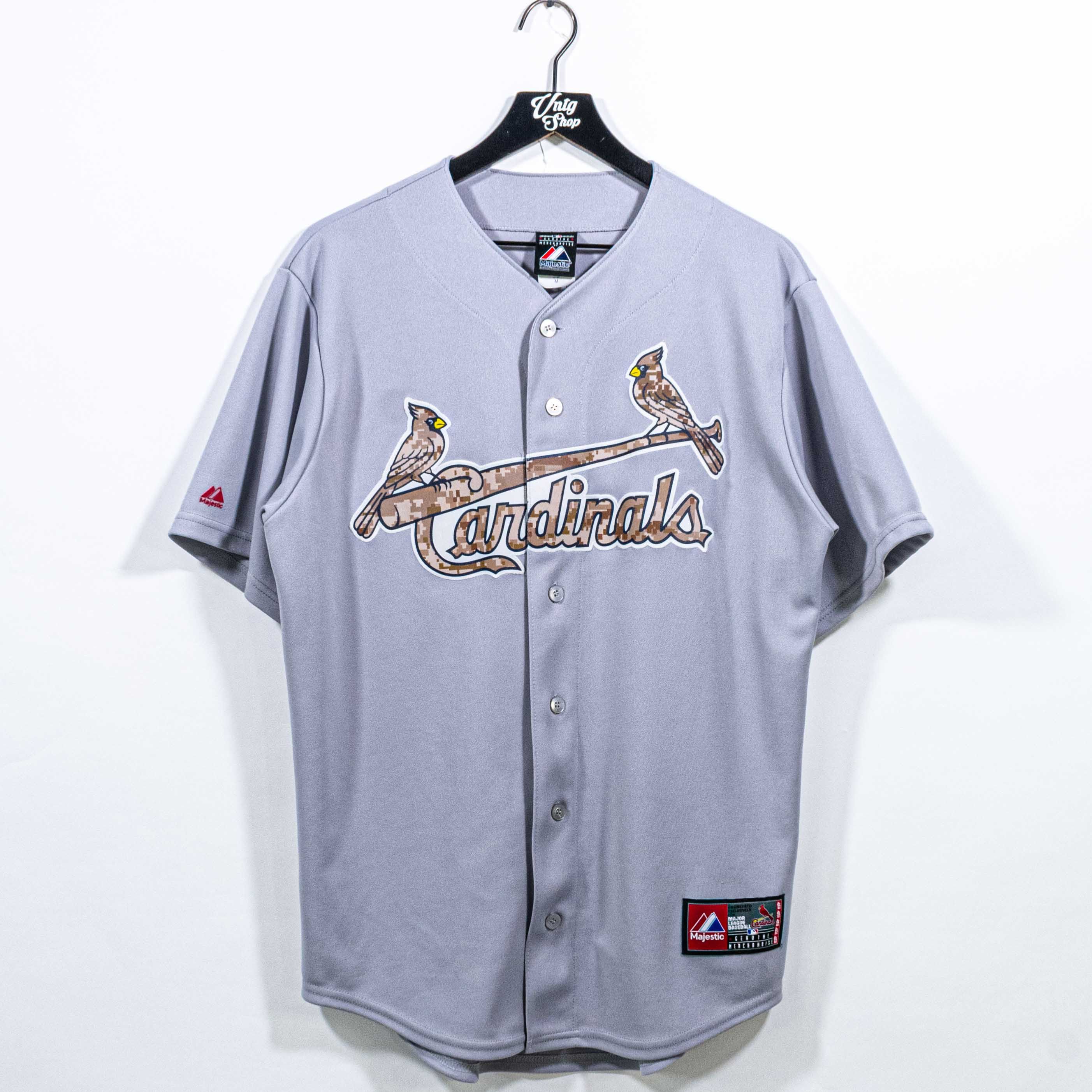 St. Louis Cardinals Majestic Camo Baseball Jersey MLB VTG