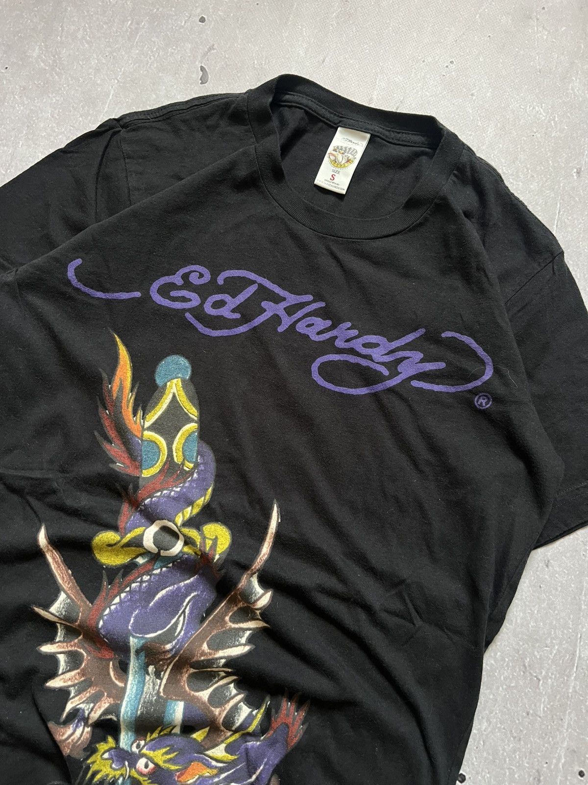 Ed Hardy Vintage Ed Hardy T-Shirt Y2K Dedication, Size S Size US S / EU 44-46 / 1 - 2 Thumbnail