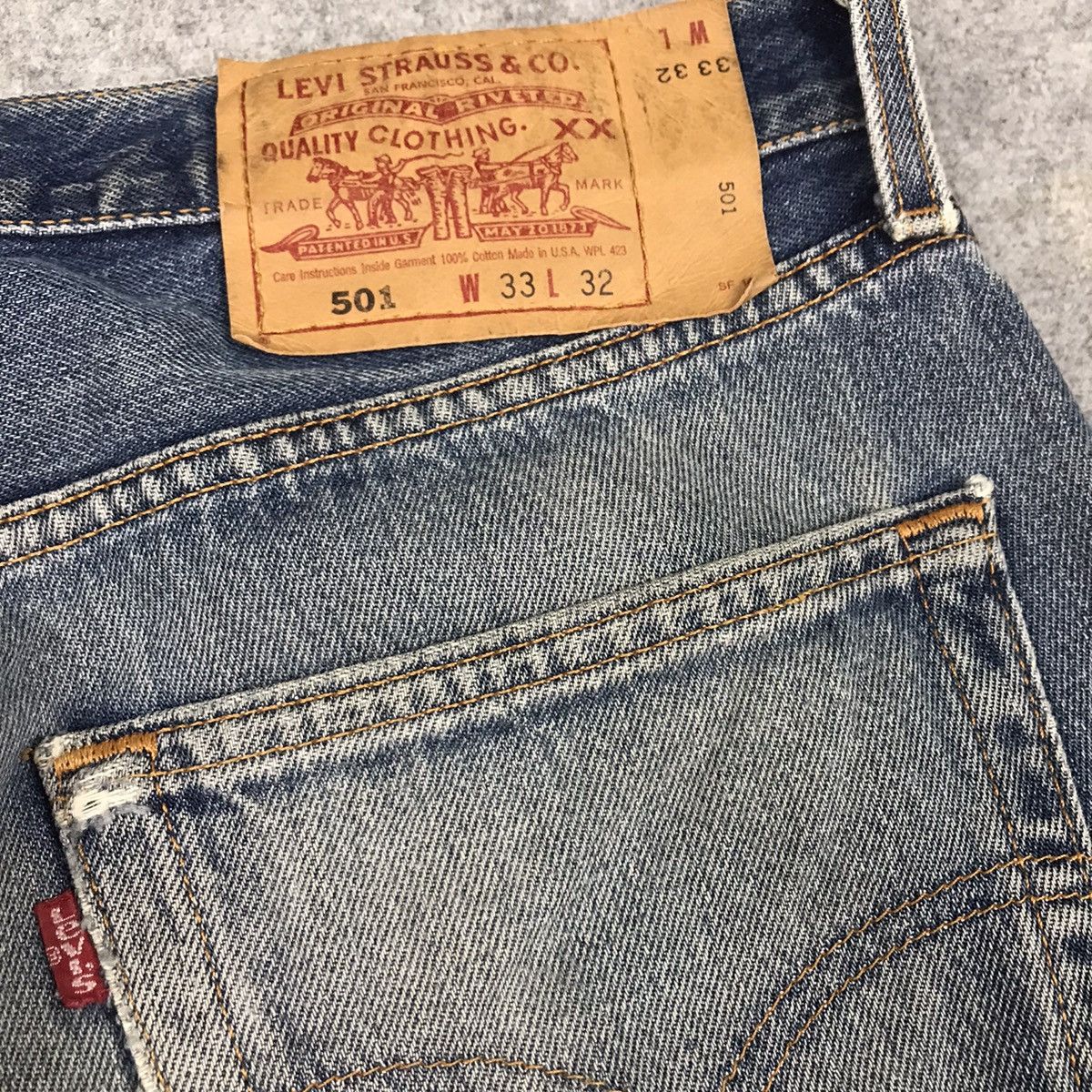 Levi's Vintage Clothing × Vintage LEVIS 501 DISTRESSED DENIM FADED BUTTON 501 PANTS 147 Size US 30 / EU 46 - 13 Thumbnail
