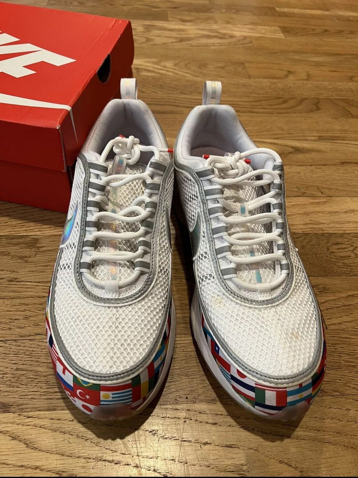 Nike Nike Air Zoom Spiridon '16 NIC QS International Flag White Size US 10 / EU 43 - 5 Thumbnail