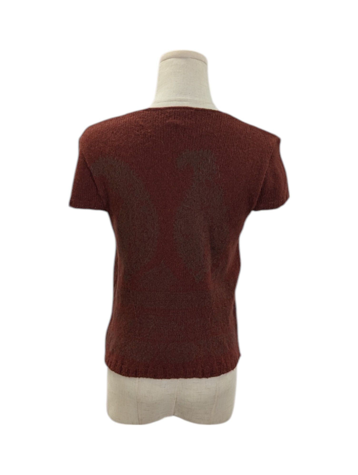 Dries Van Noten Maroon Jumper With Overall Print Size M / US 6-8 / IT 42-44 - 2 Thumbnail