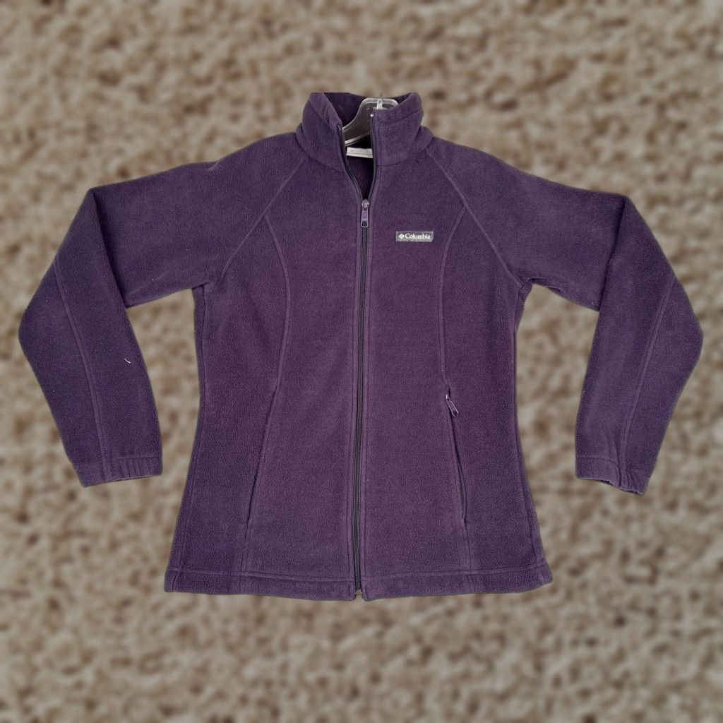 Vintage Columbia Jacket Womens Small Purple Full Zip Fleece Lightweight Hiking Camping Size S / US 4 / IT 40 - 1 Thumbnail