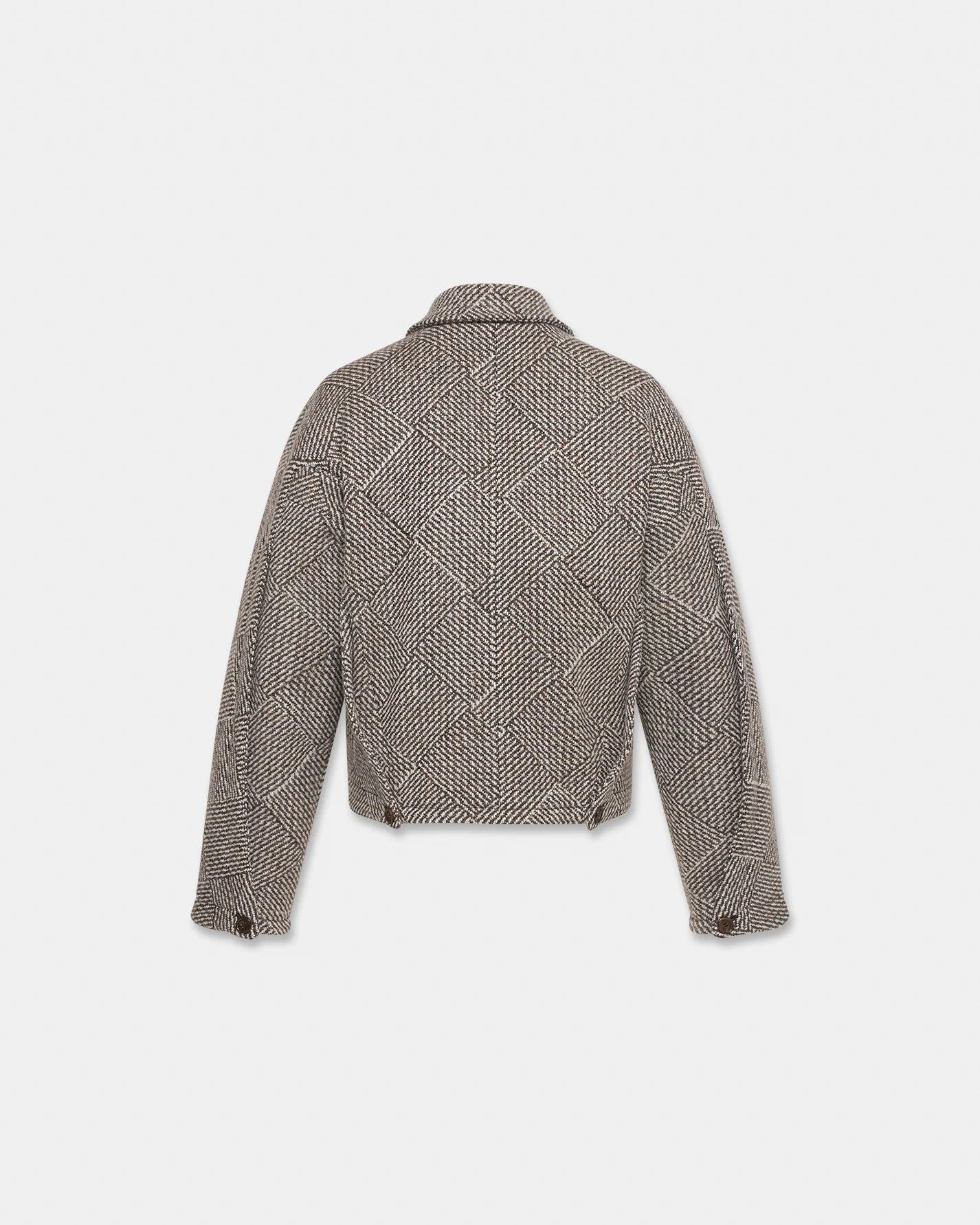 Ojardorf 💚 O. FILES Chess Wool Jacket in Mocha/Cream Medium NEW Size US M / EU 48-50 / 2 - 2 Thumbnail