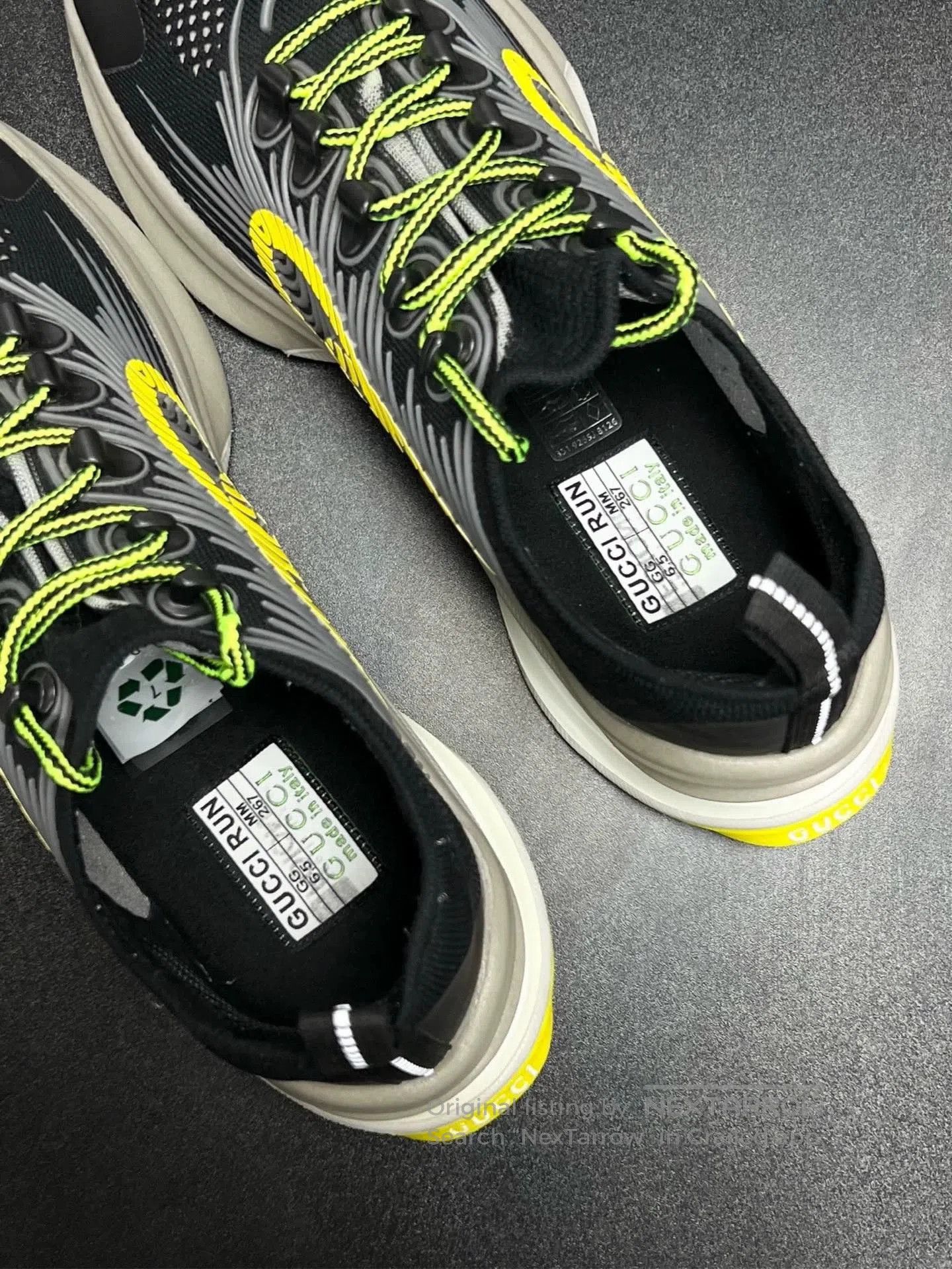 Gucci gucci run sneakers black green size 40.5. Size US 7.5 / EU 40-41 - 4 Thumbnail