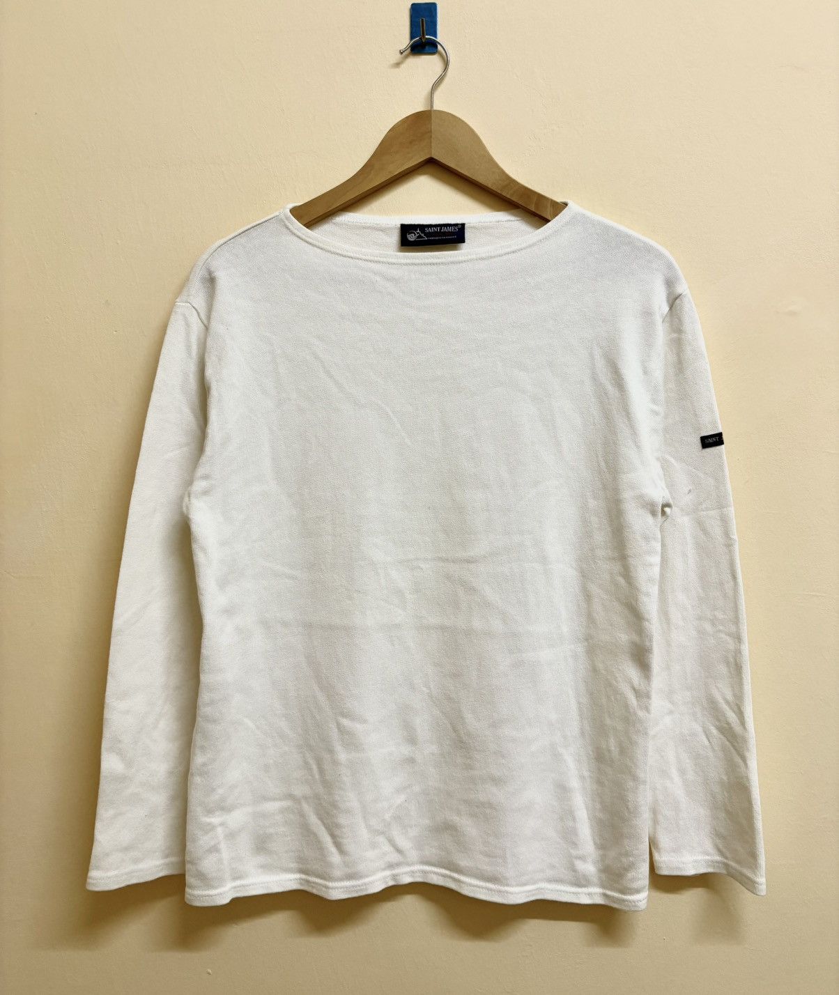 Saint James Vintage Saint James Plain White Long Sleeve Size US M / EU 48-50 / 2 - 1 Thumbnail