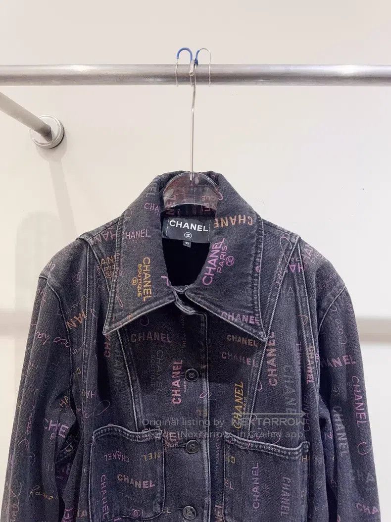 Chanel Chanel Full logo denim jacket Size M / US 6-8 / IT 42-44 - 2 Thumbnail