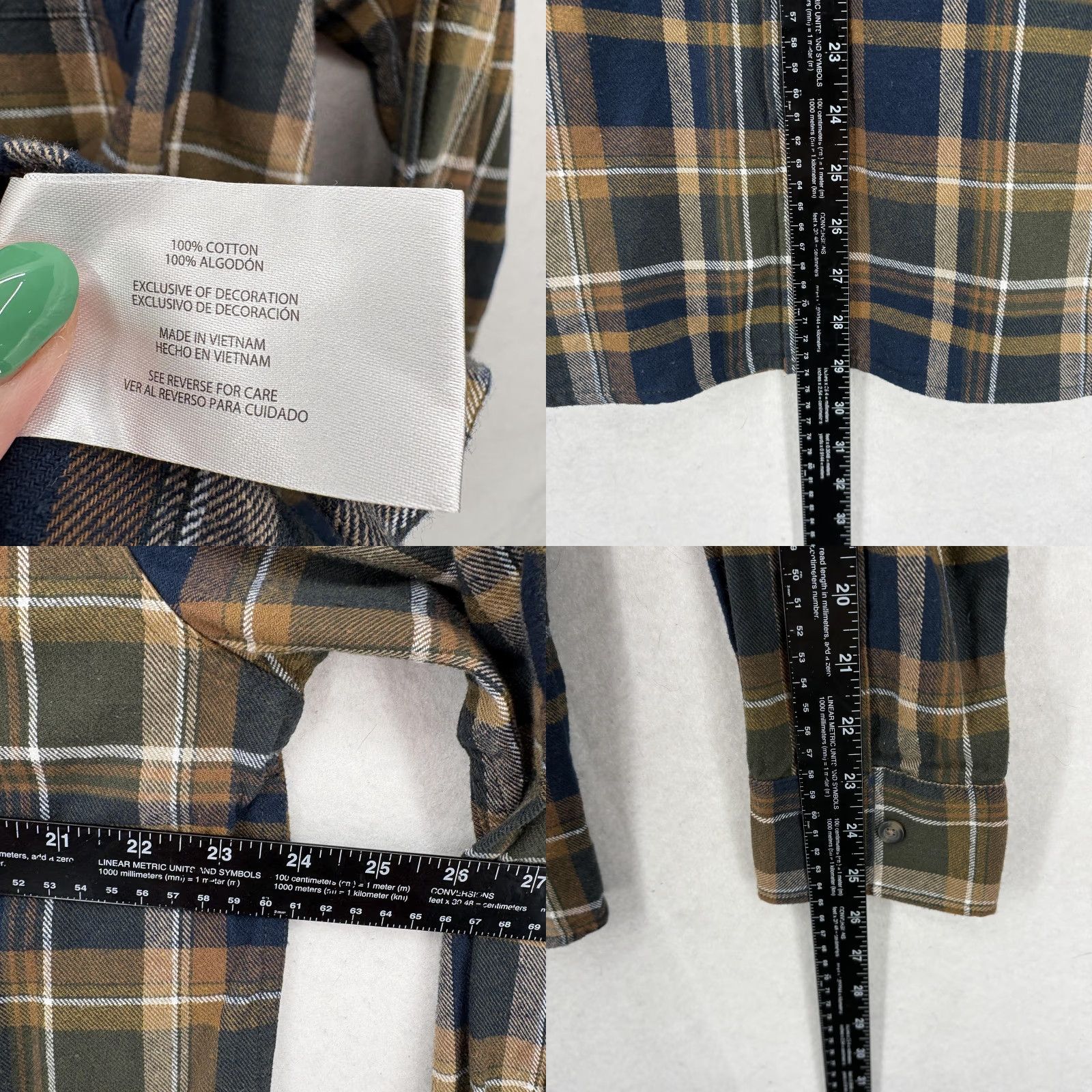 Eddie Bauer Eddie Bauer Shirt Mens Large Green Plaid Flannel Long Sleeve Button Up Hiking Size US L / EU 52-54 / 3 - 8 Thumbnail